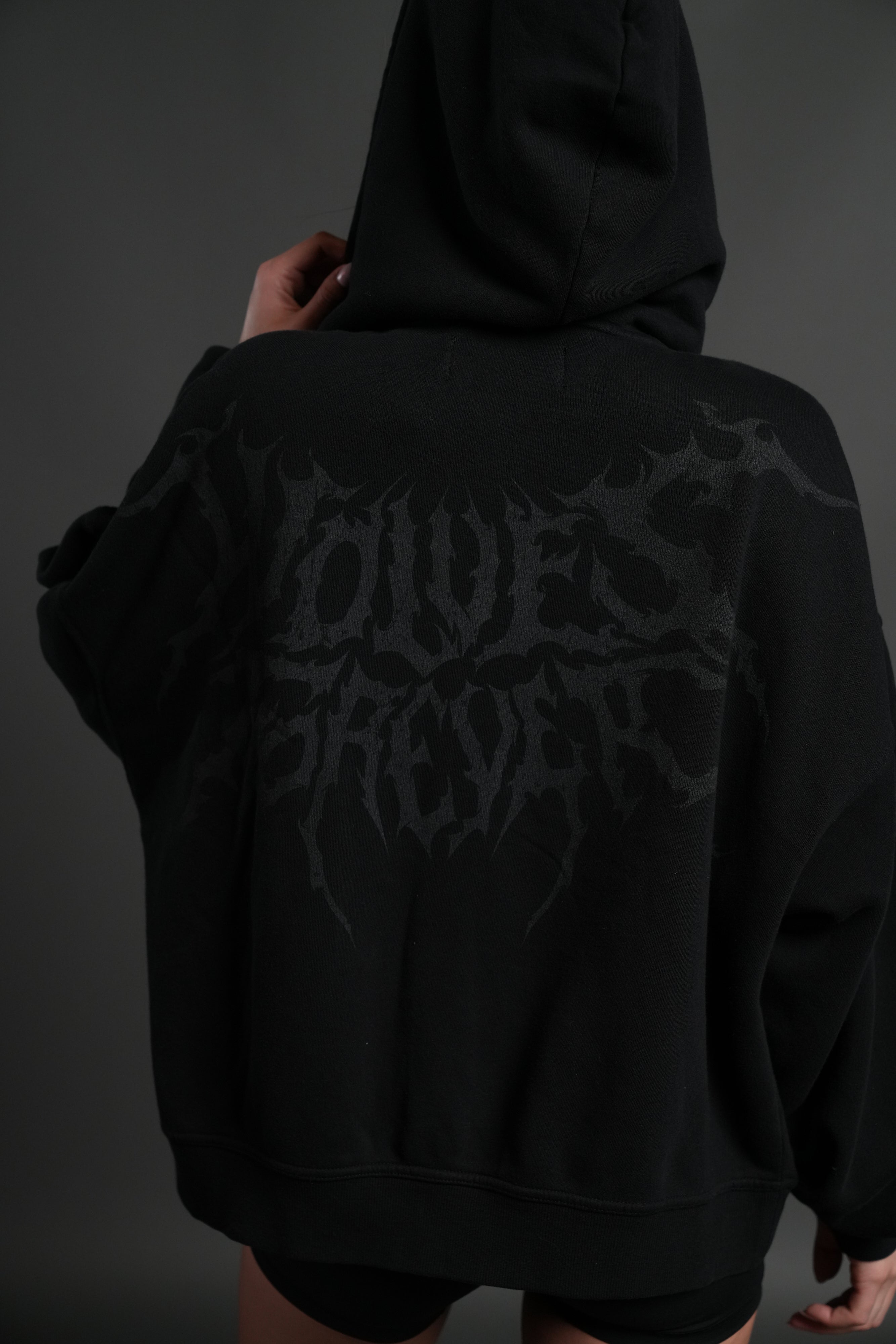 ↓W HOODED SWEAT DAVID L/S BLACK 未使用 タグ付き L/S HEAVY COTTON HOODED SWEAT 