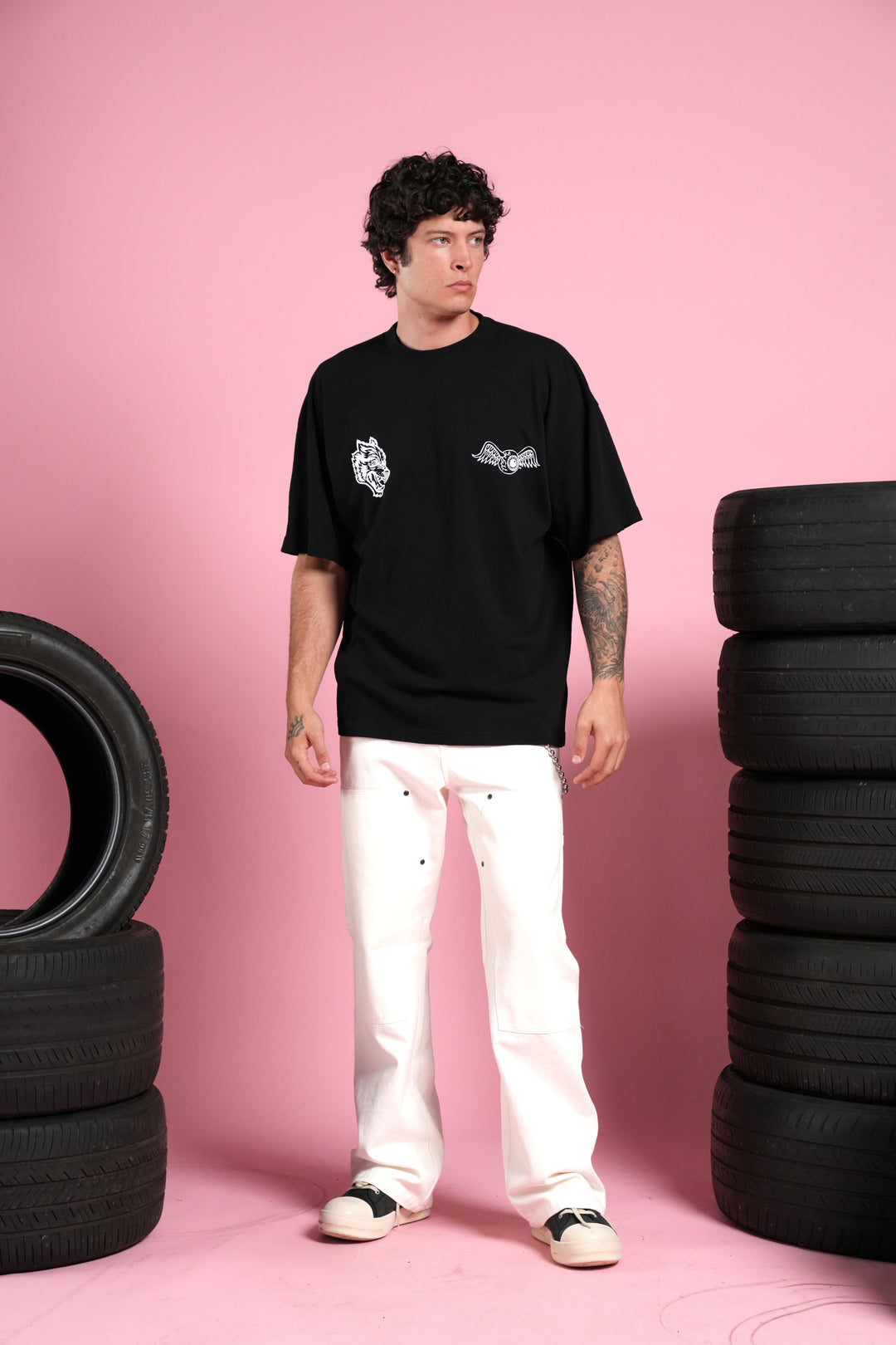 Kulture Klash Premium Oversized Tee in Black