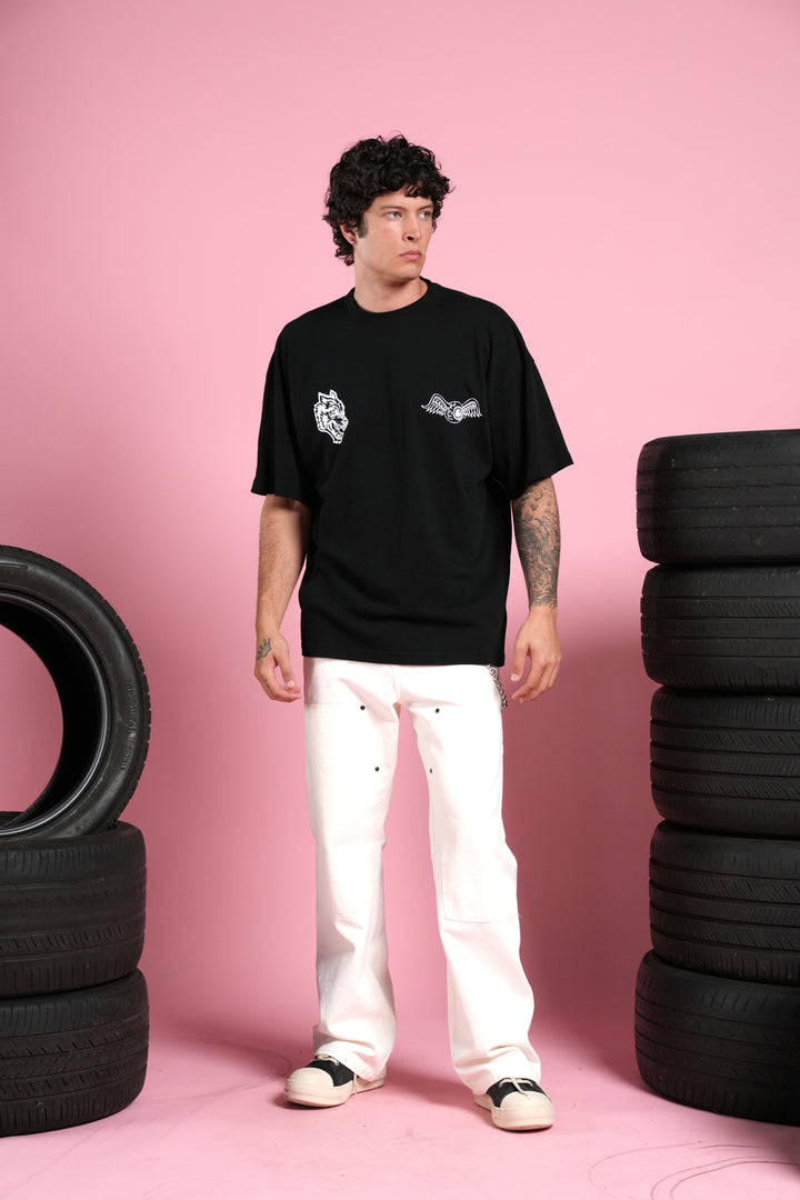 Kulture Klash Premium Oversized Tee in Black