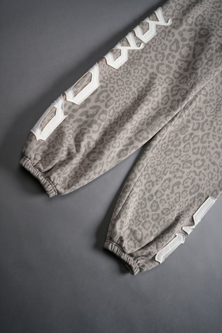 Our Mantra Lightweight Lounger Sweat Pants in Clay Leopard