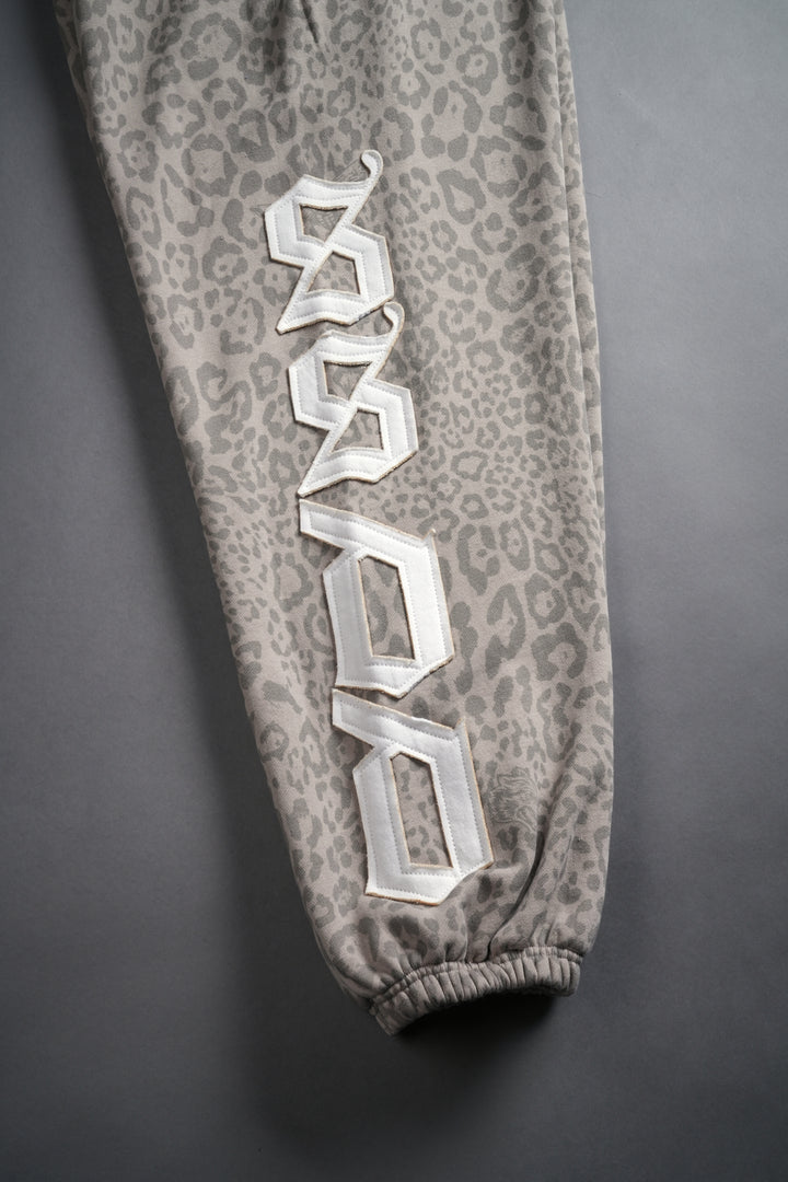 Our Mantra Lightweight Lounger Sweat Pants in Clay Leopard