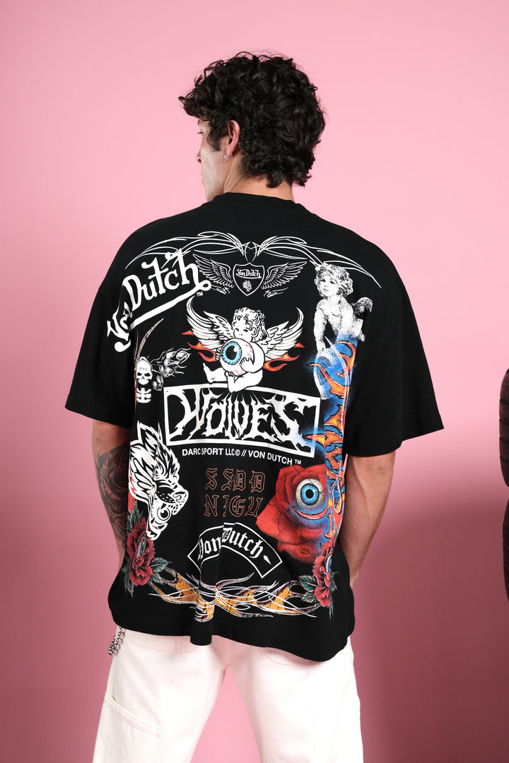 Kulture Klash Premium Oversized Tee in Black