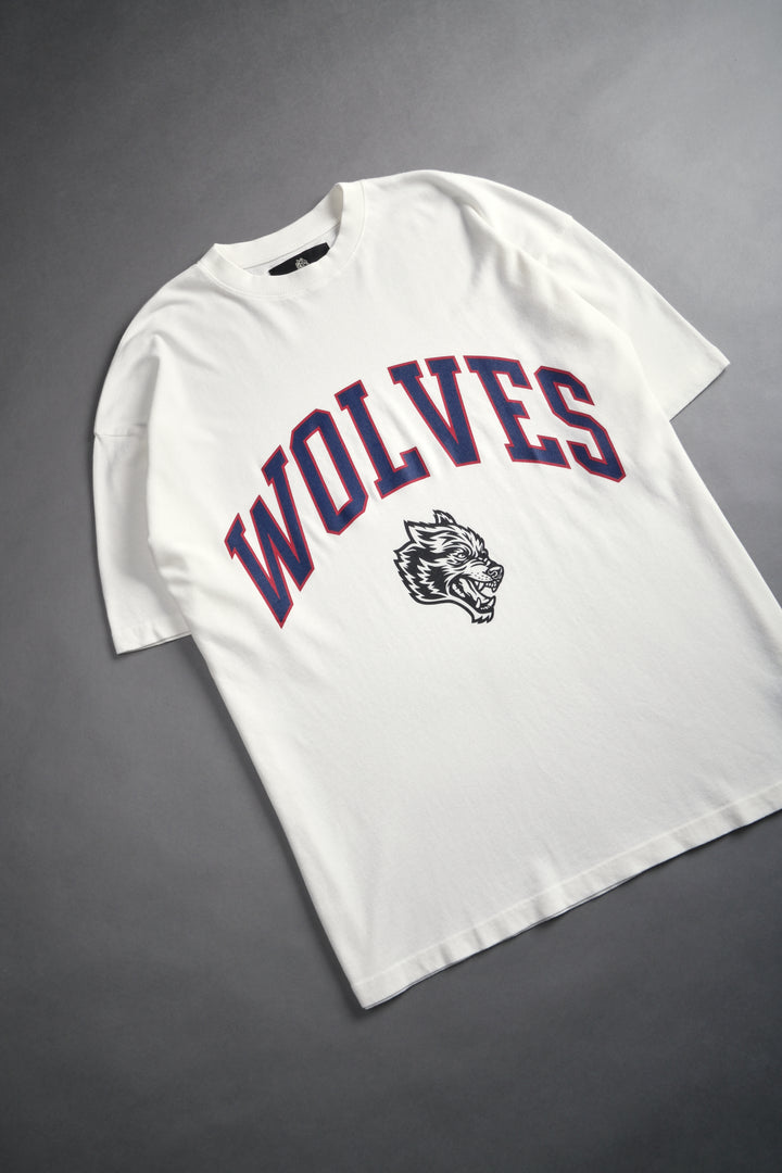 Loyalty "Premium" Oversized Unisex Tee in Cream/Maroon