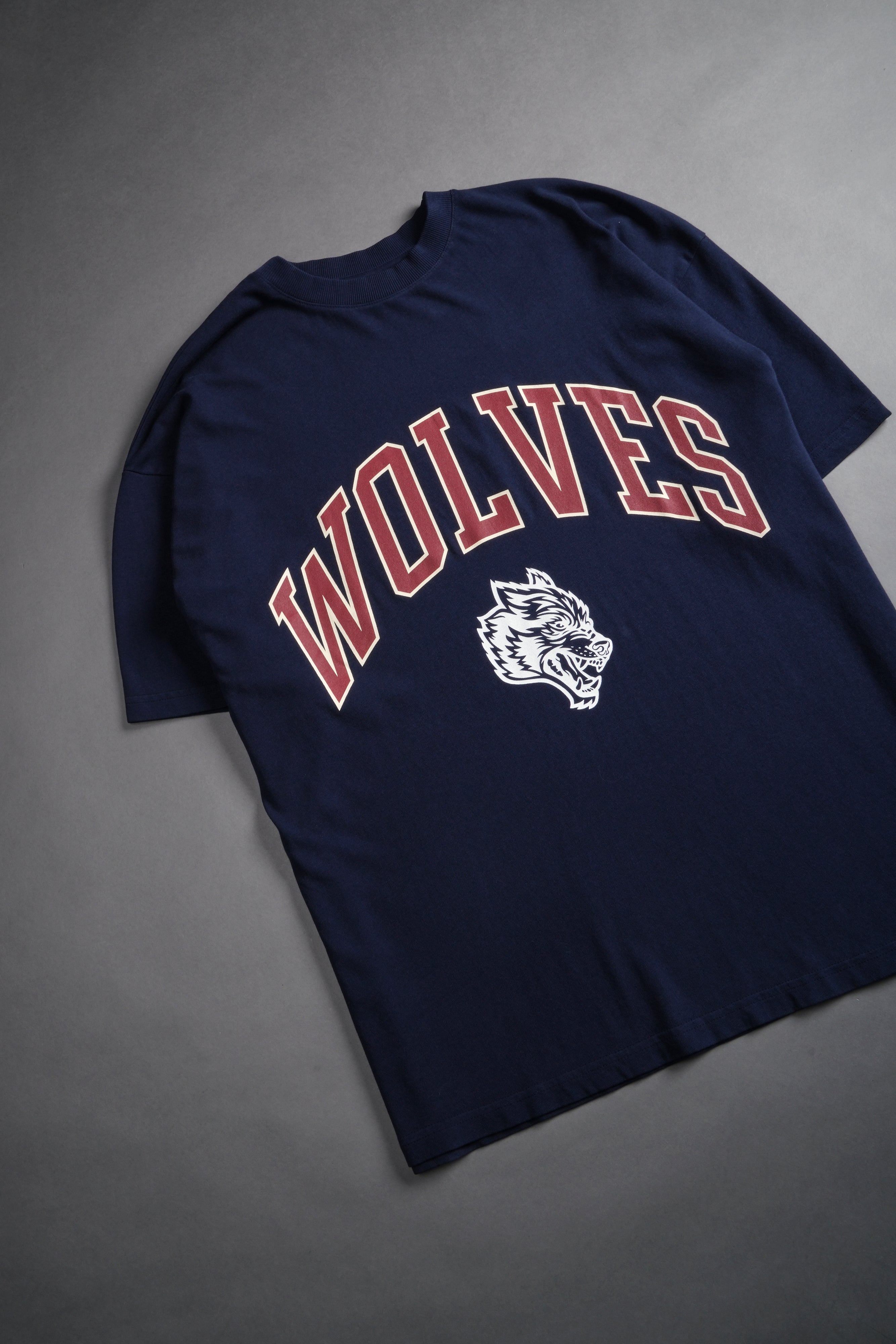 Loyalty "Premium" Oversized Unisex Tee in Navy/Maroon