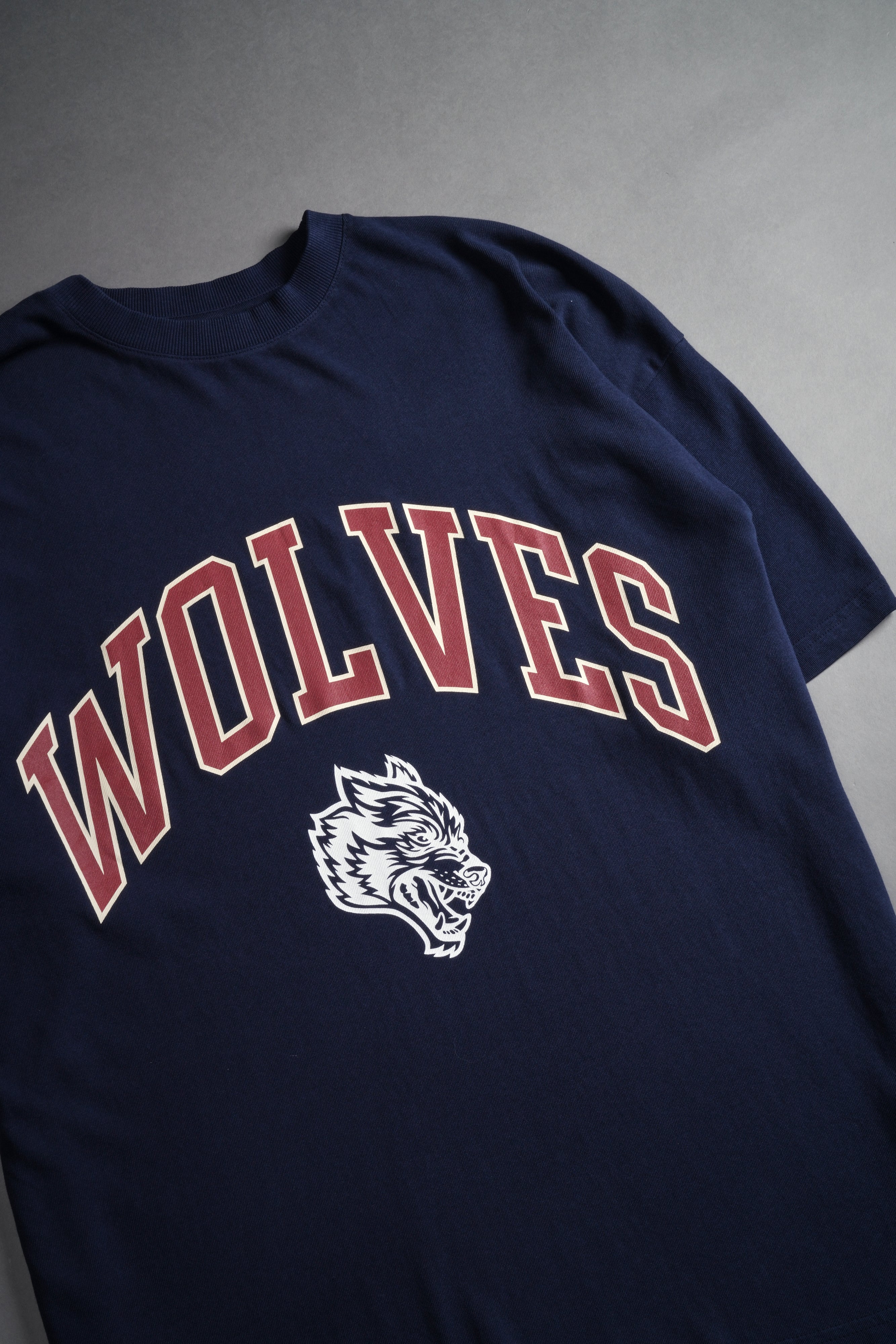 Loyalty "Premium" Oversized Unisex Tee in Navy/Maroon