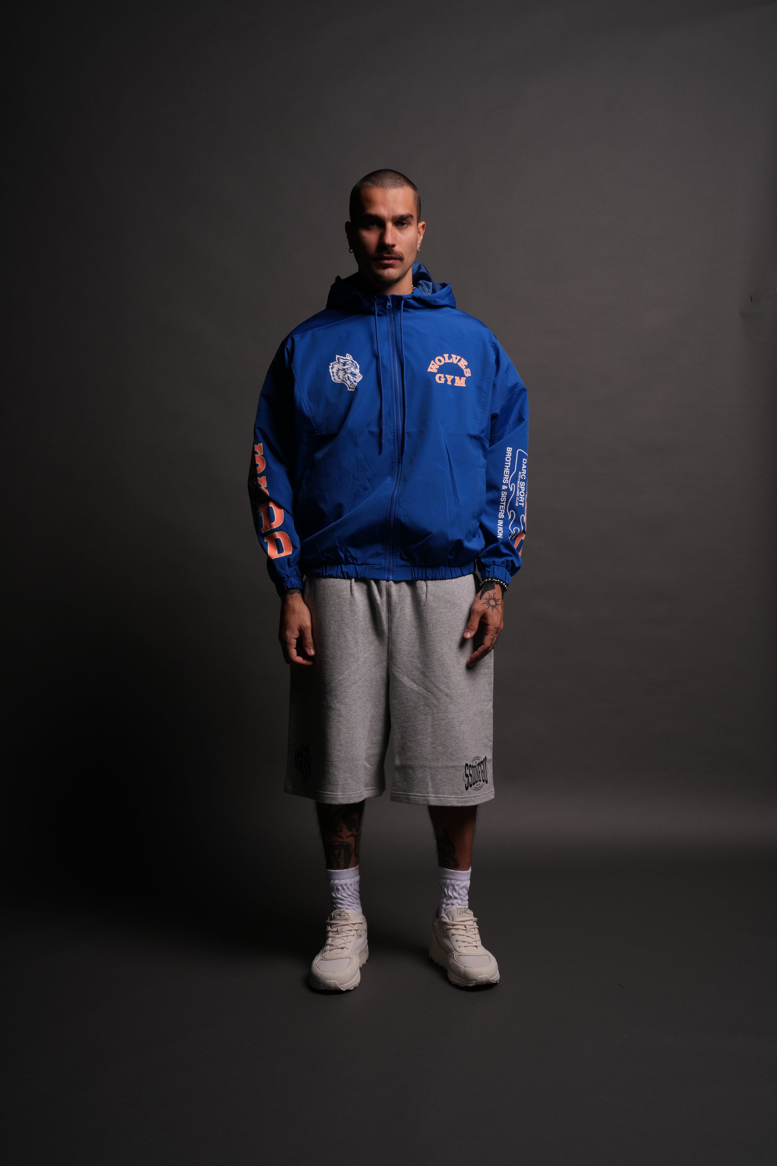 Wolves Gym V2 Brolic Unisex Track Jacket in Cobalt Blue