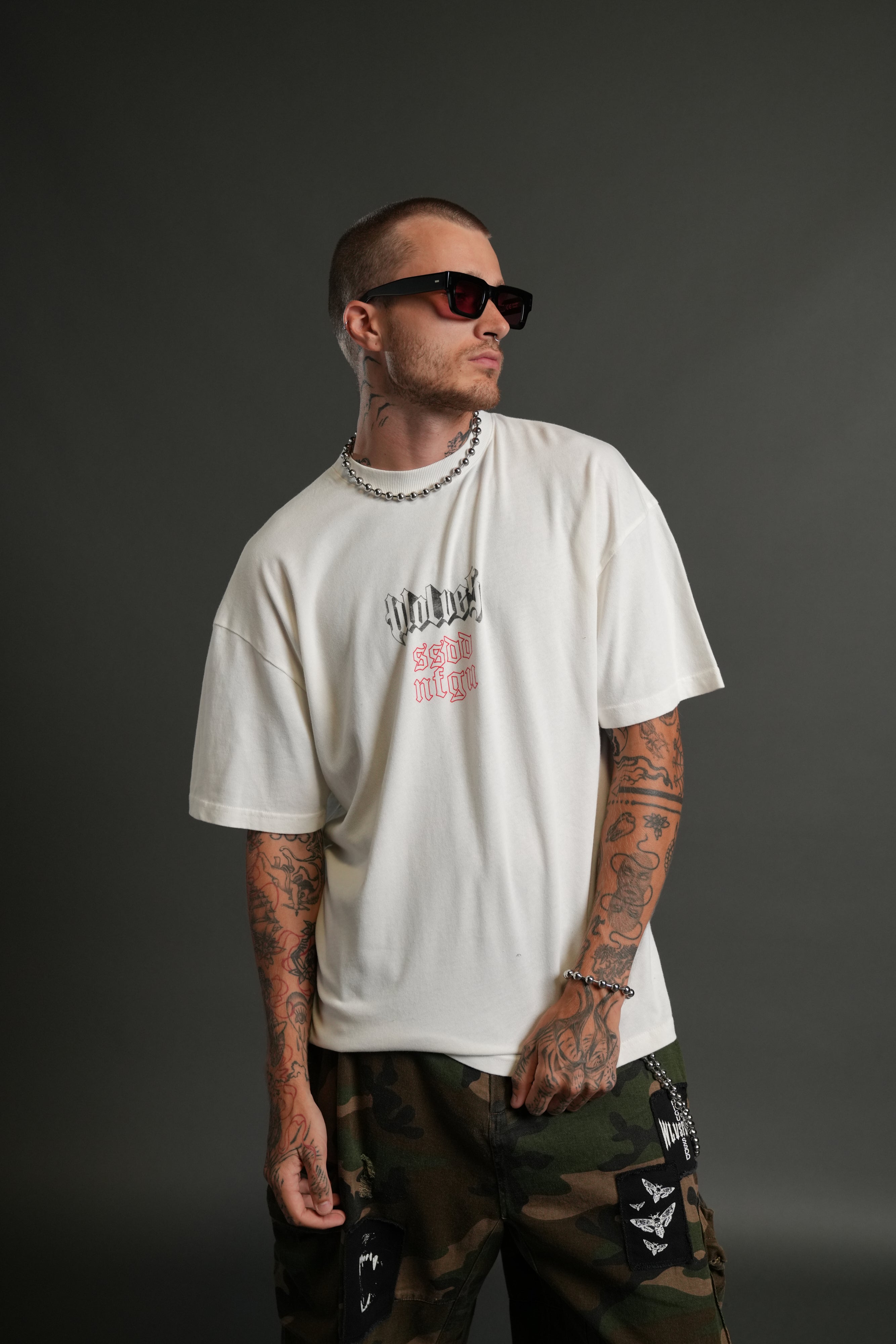 Eternal Blood "Premium" Oversized Tee in Cream