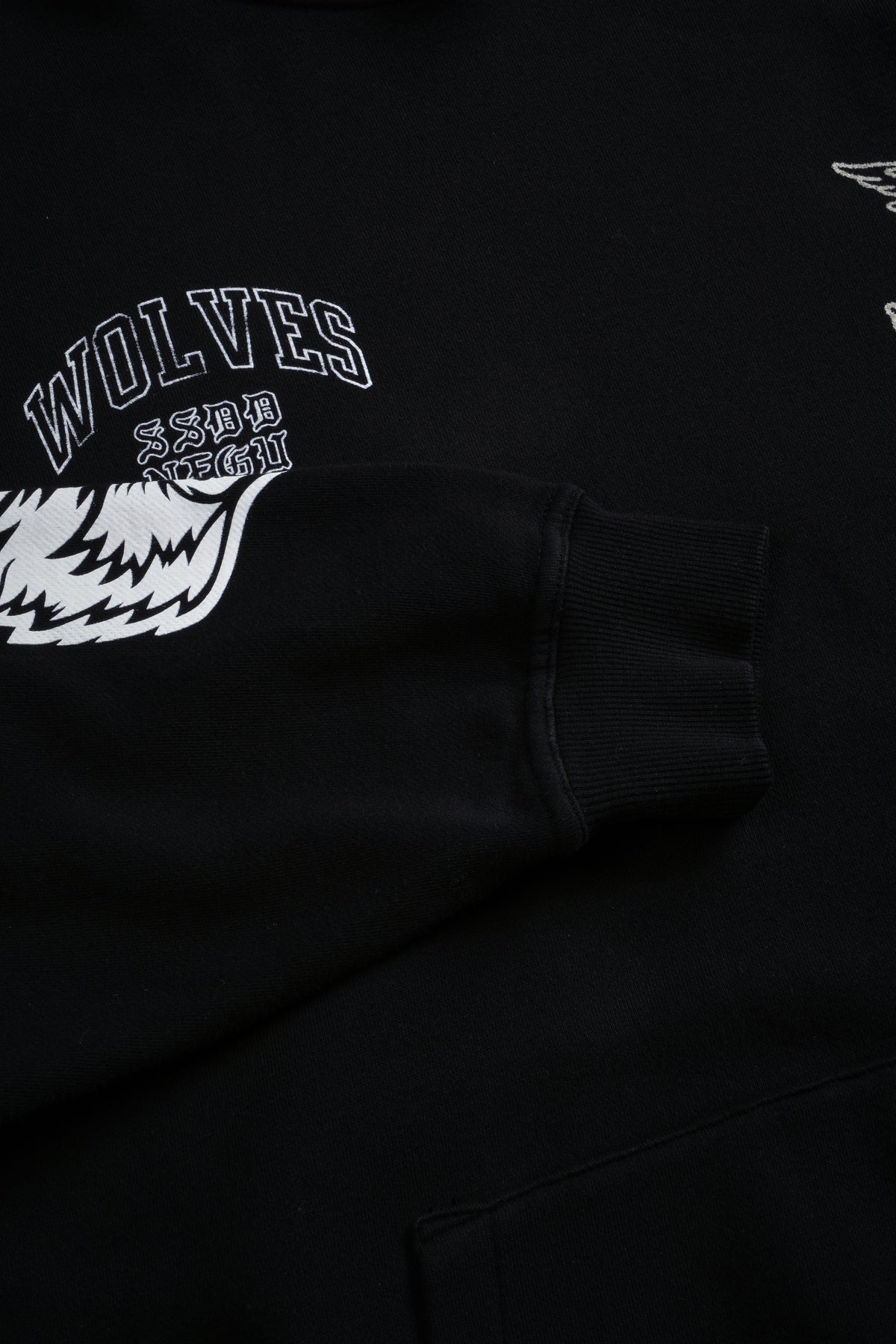 Wolves Club Cherub Pierce Hoodie in Black