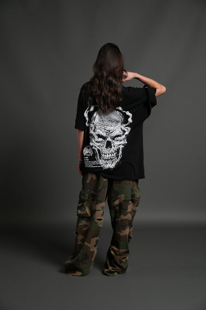 Stone Cold Riddick Premium Oversized Tee in Black
