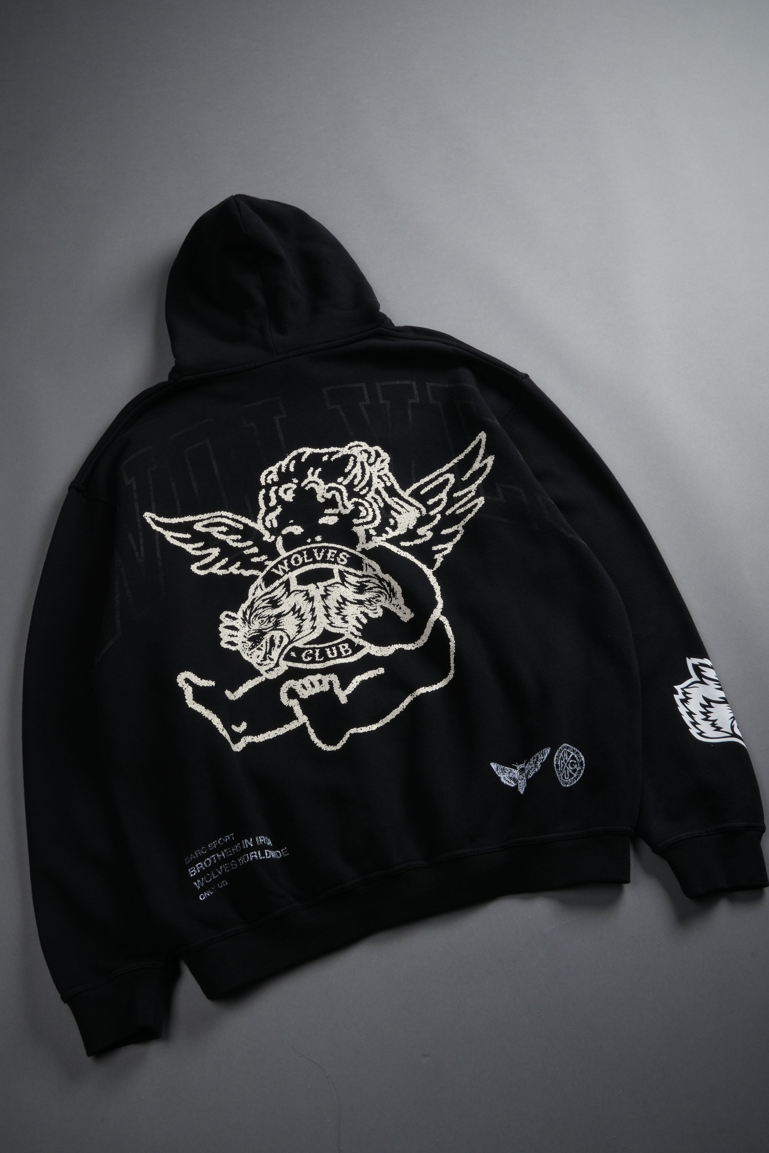 Wolves Club Cherub Pierce Hoodie in Black – DarcSport