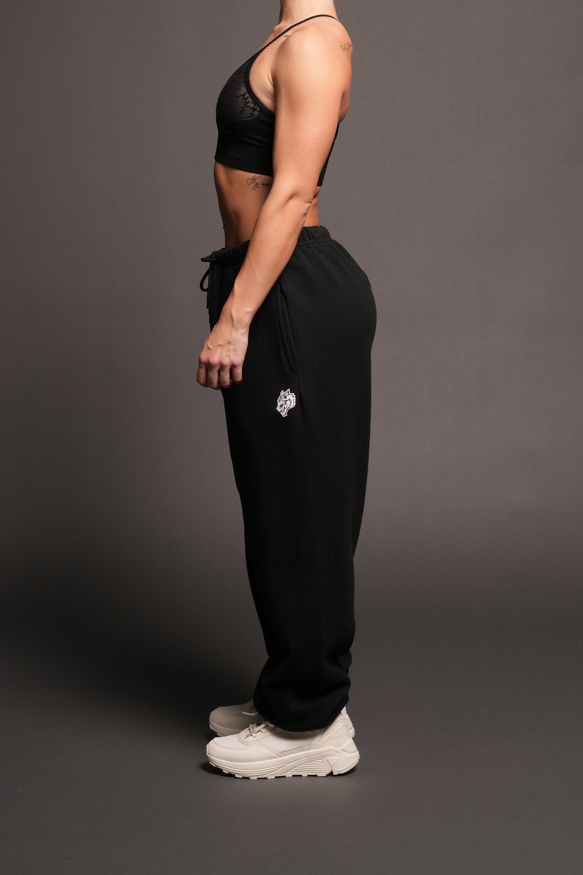Dual Lightweight Lounger Sweat Pants In Black
