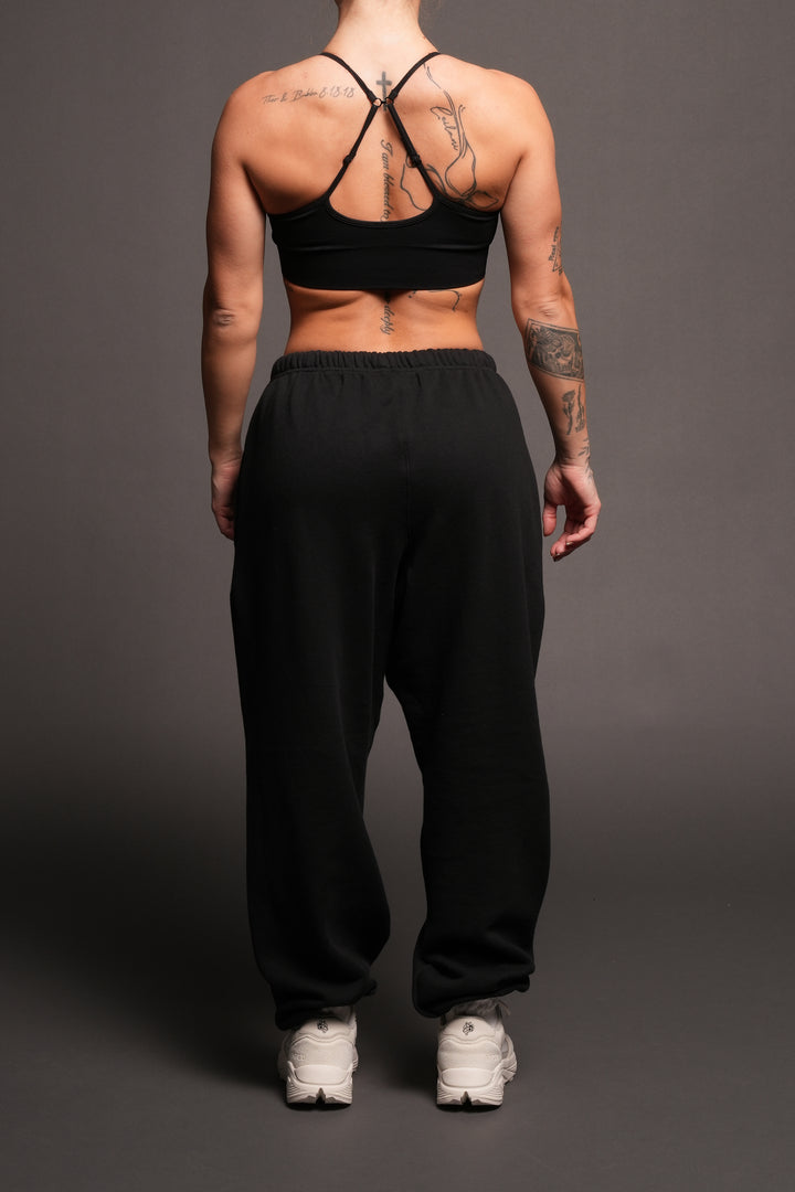 Dual Lightweight Lounger Sweat Pants In Black