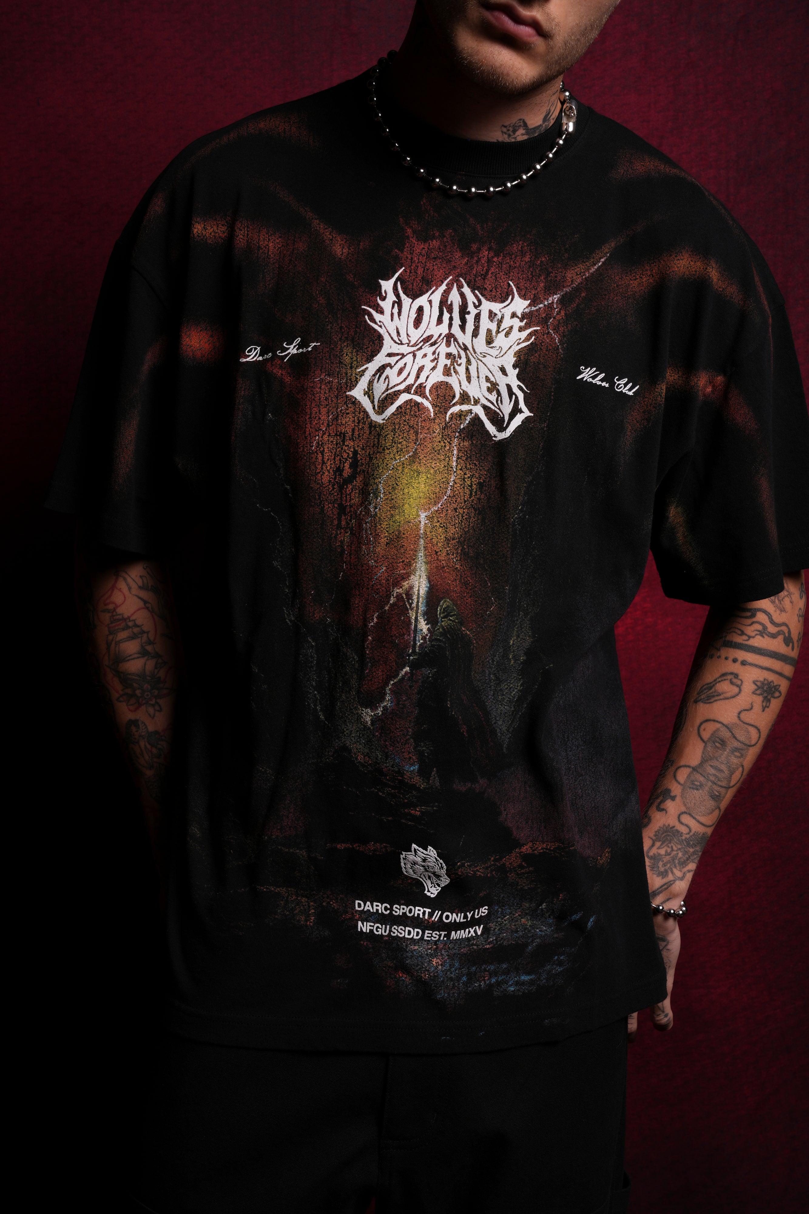 Fire Blade "Premium" Oversized Tee in Black