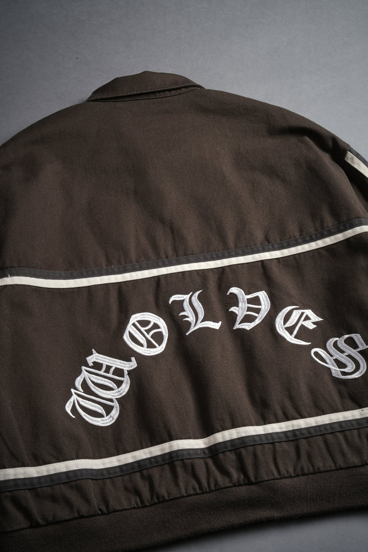 Wolves Club Chopper Big Moe Jacket in Darc Olive/Cream/Wolf Gray