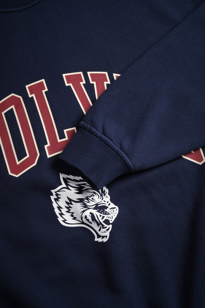 Loyalty London Unisex Crewneck in Navy/Maroon