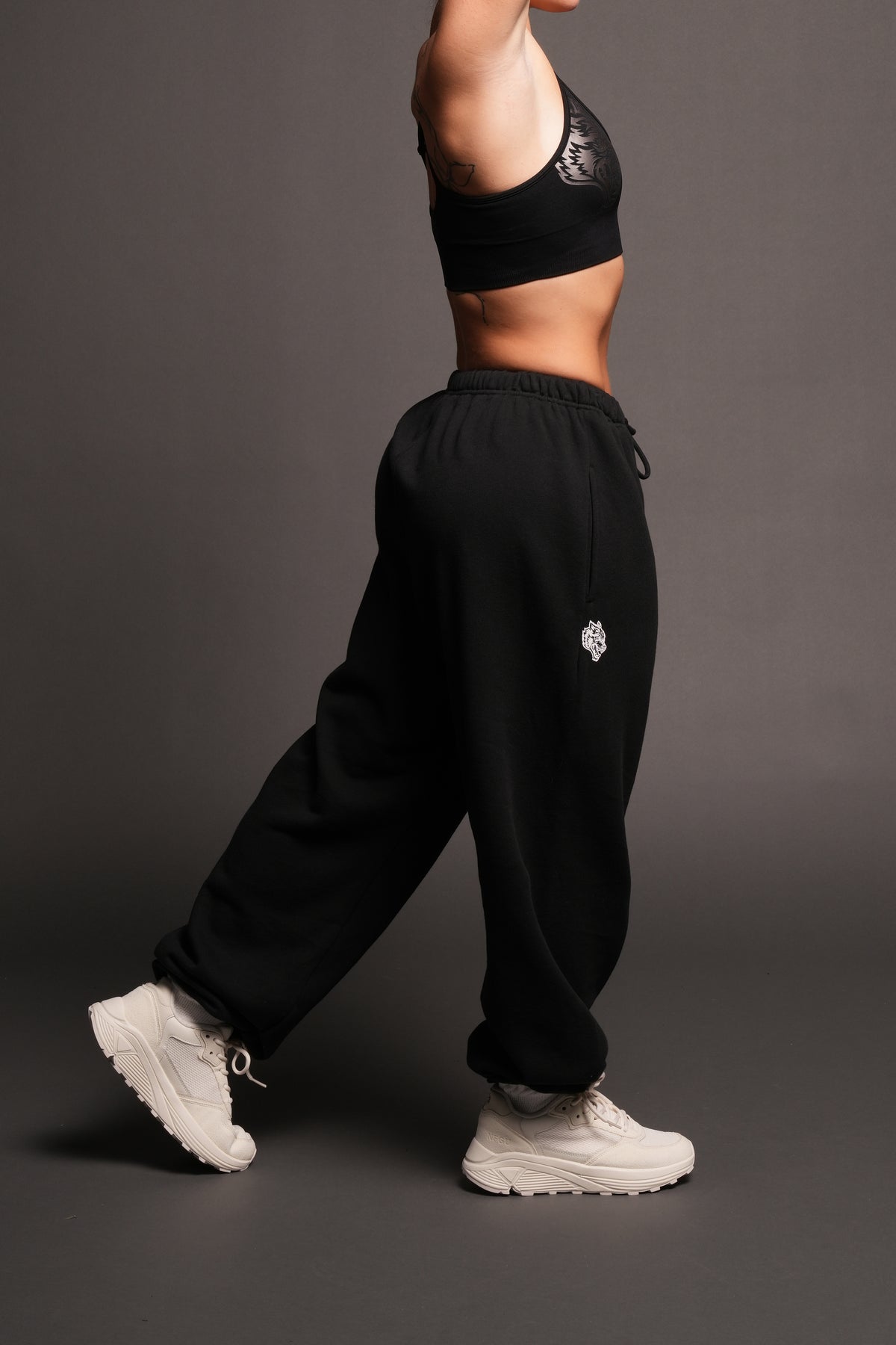 Dual Lightweight Lounger Sweat Pants In Black