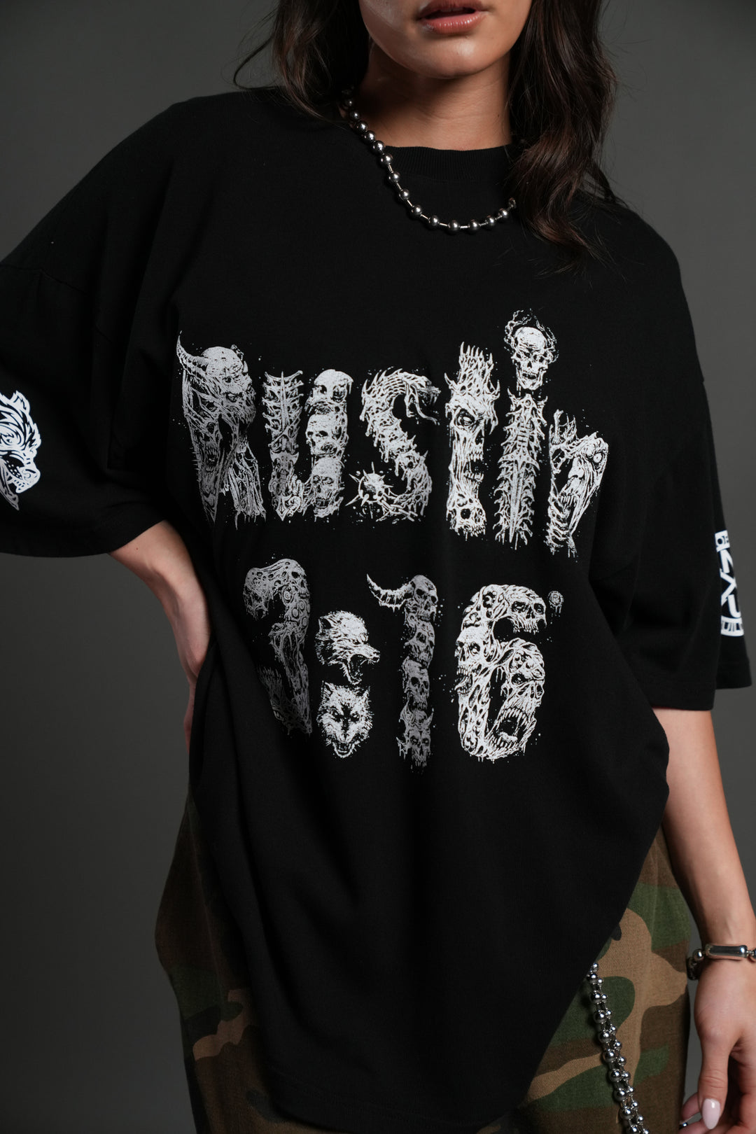 Stone Cold Riddick Premium Oversized Tee in Black