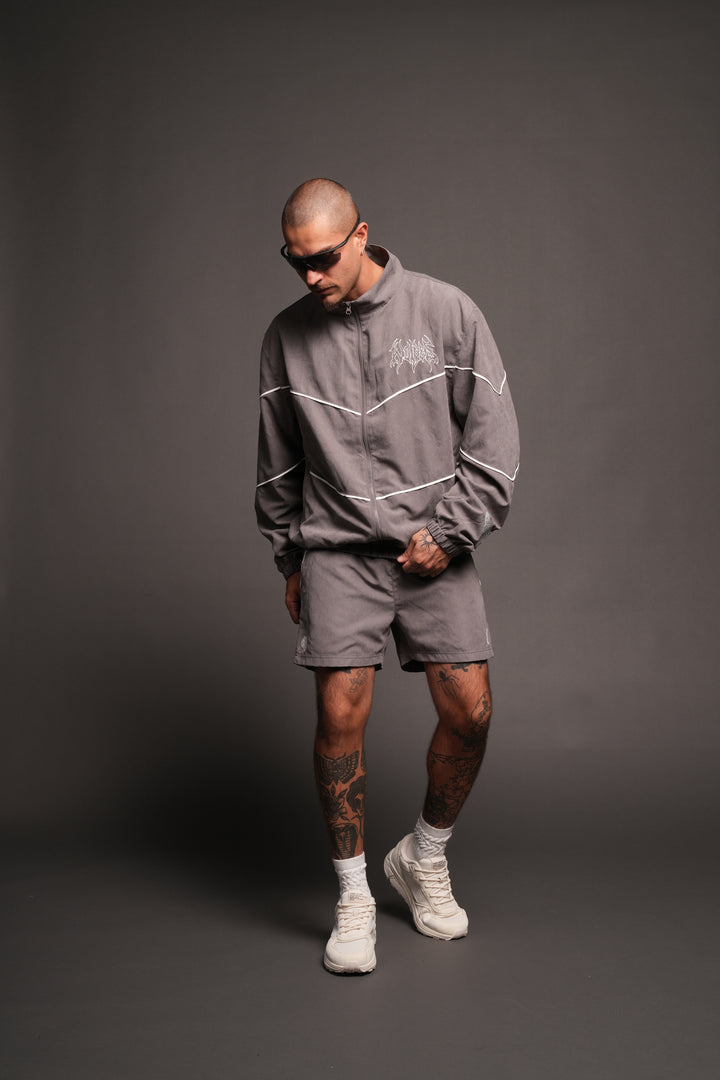 Hesh Forever V2 Darby Track Jacket In Wolf Gray