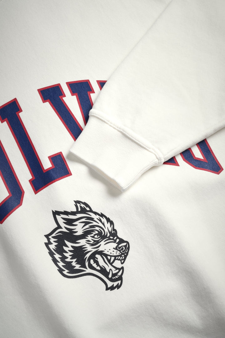 Loyalty London Unisex Crewneck in Cream/Maroon
