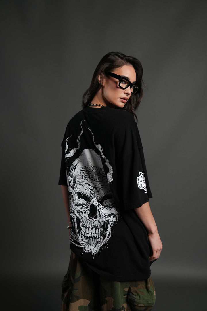 Stone Cold Riddick Premium Oversized Tee in Black