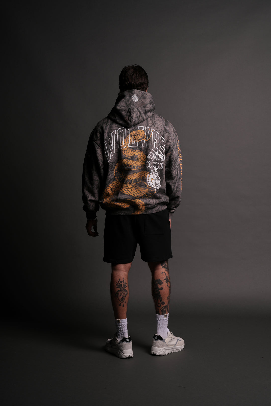 New Beginnings "Pierce" Hoodie in Driftwood Wolf Forest Camo