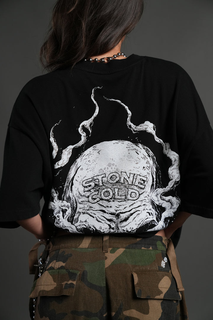 Stone Cold Riddick Premium Oversized Tee in Black