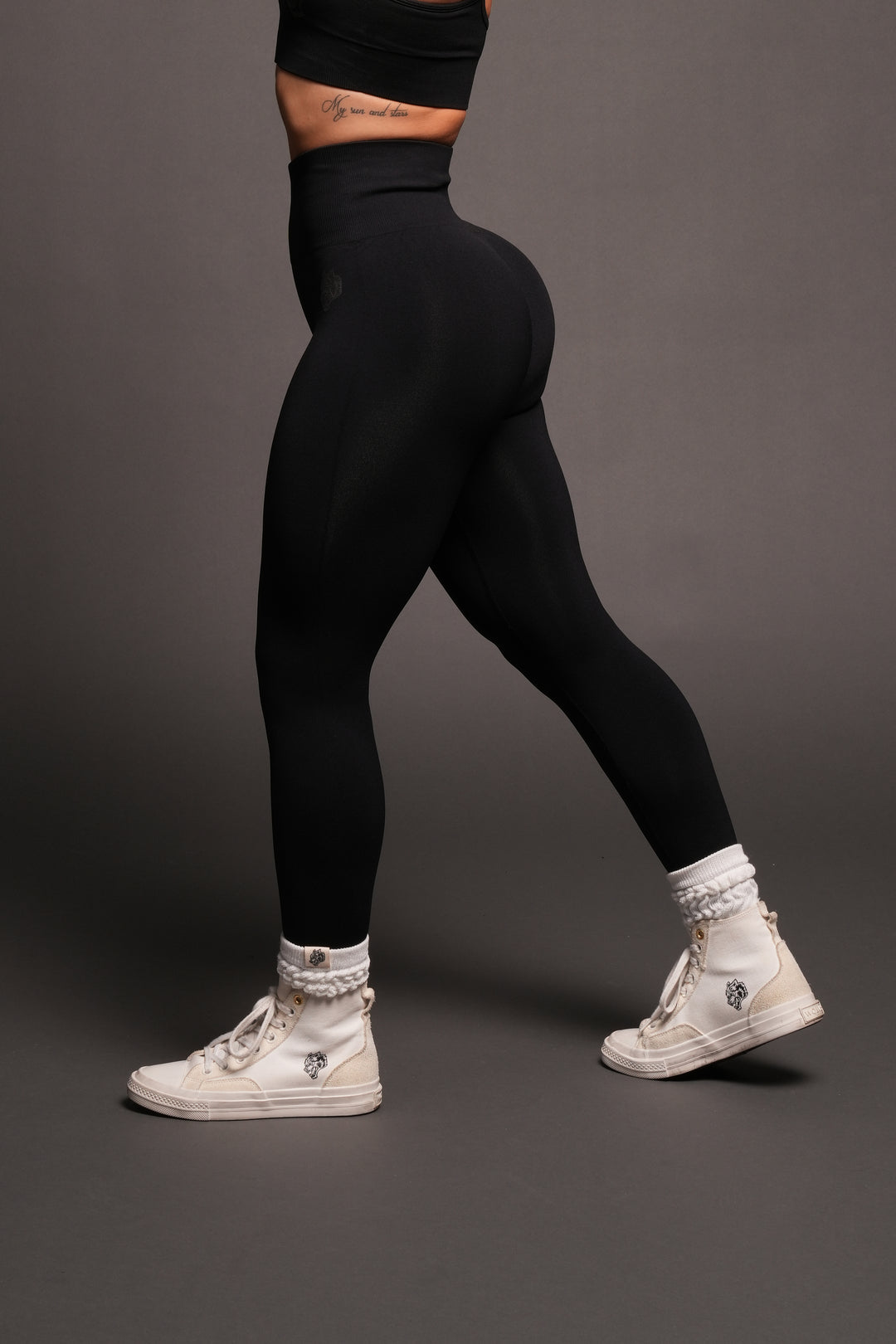 Dual Everson Seamless Leggings In Black
