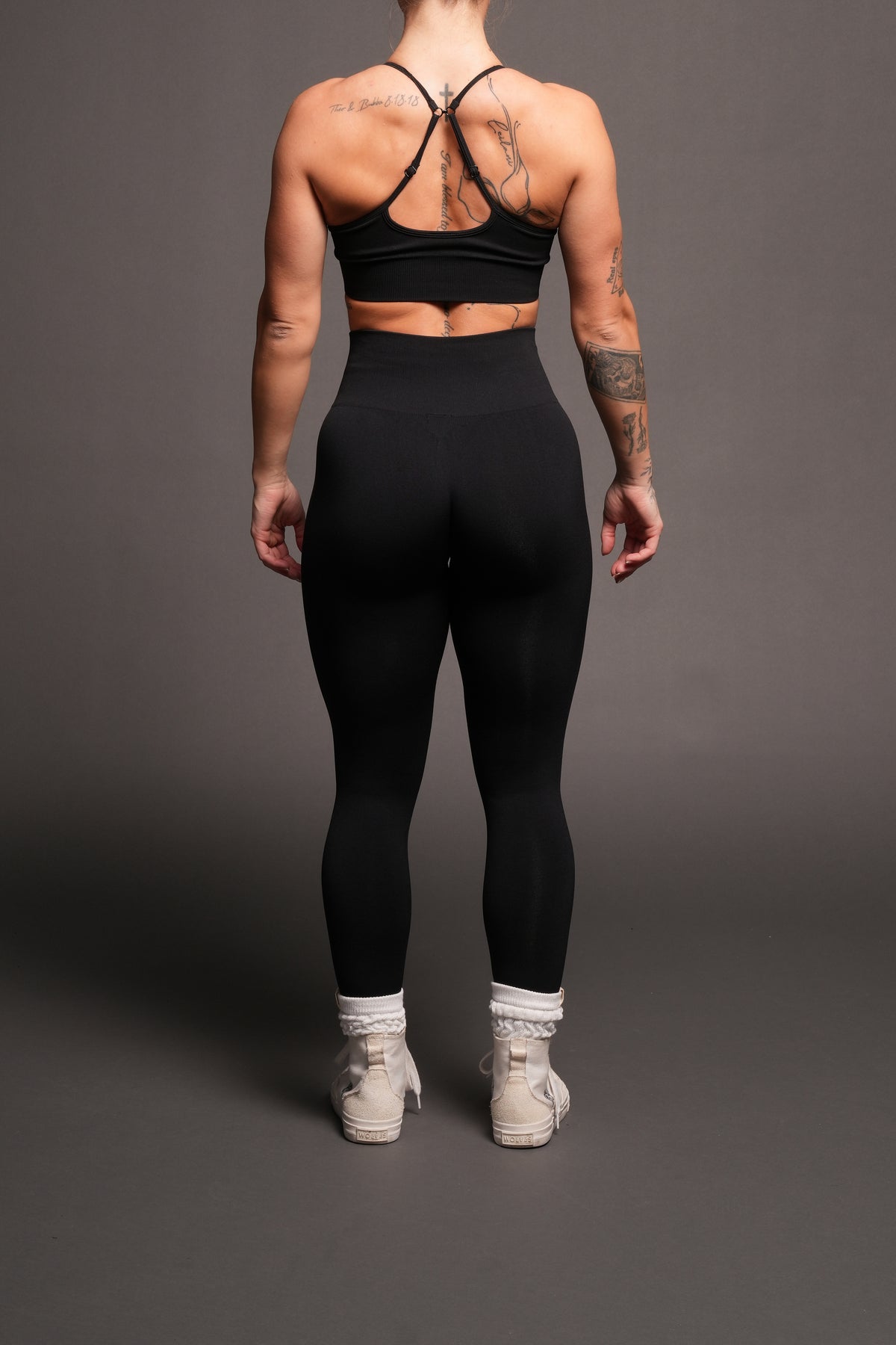 Dual Everson Seamless Leggings In Black