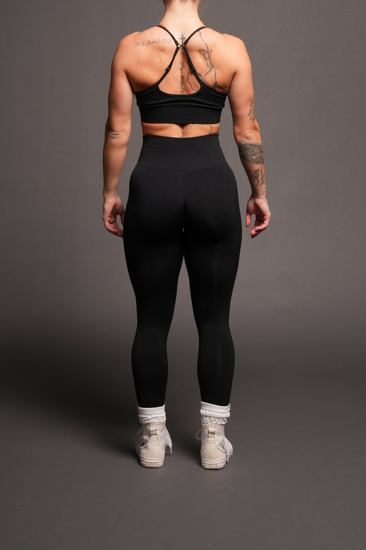 Dual Everson Seamless Leggings In Black