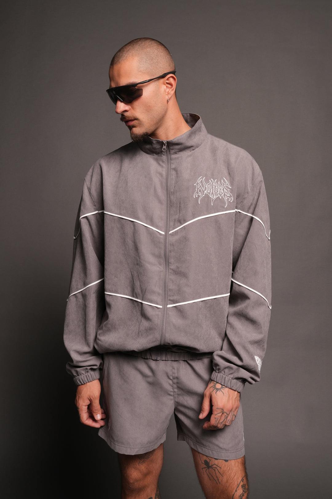 Hesh Forever V2 Darby Track Jacket In Wolf Gray