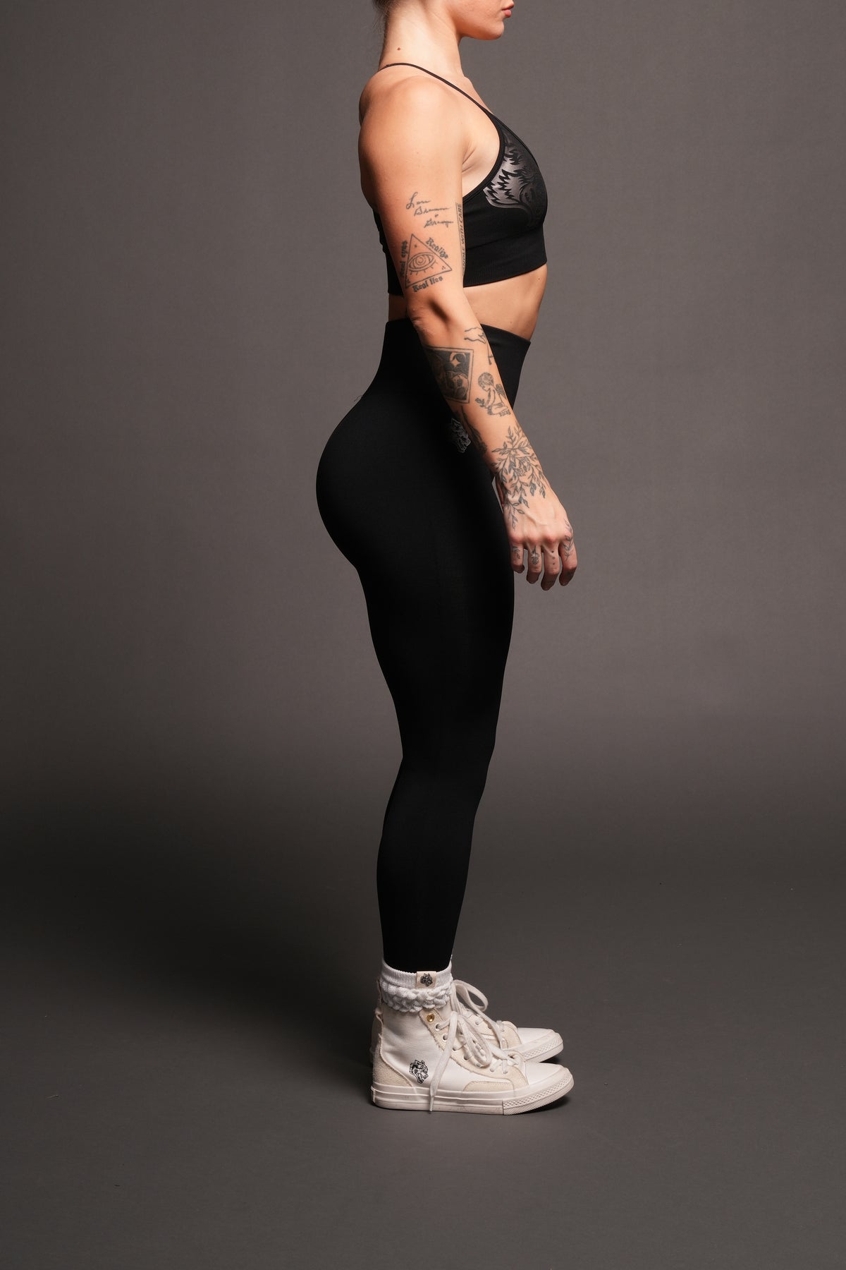 Dual Everson Seamless Leggings In Black