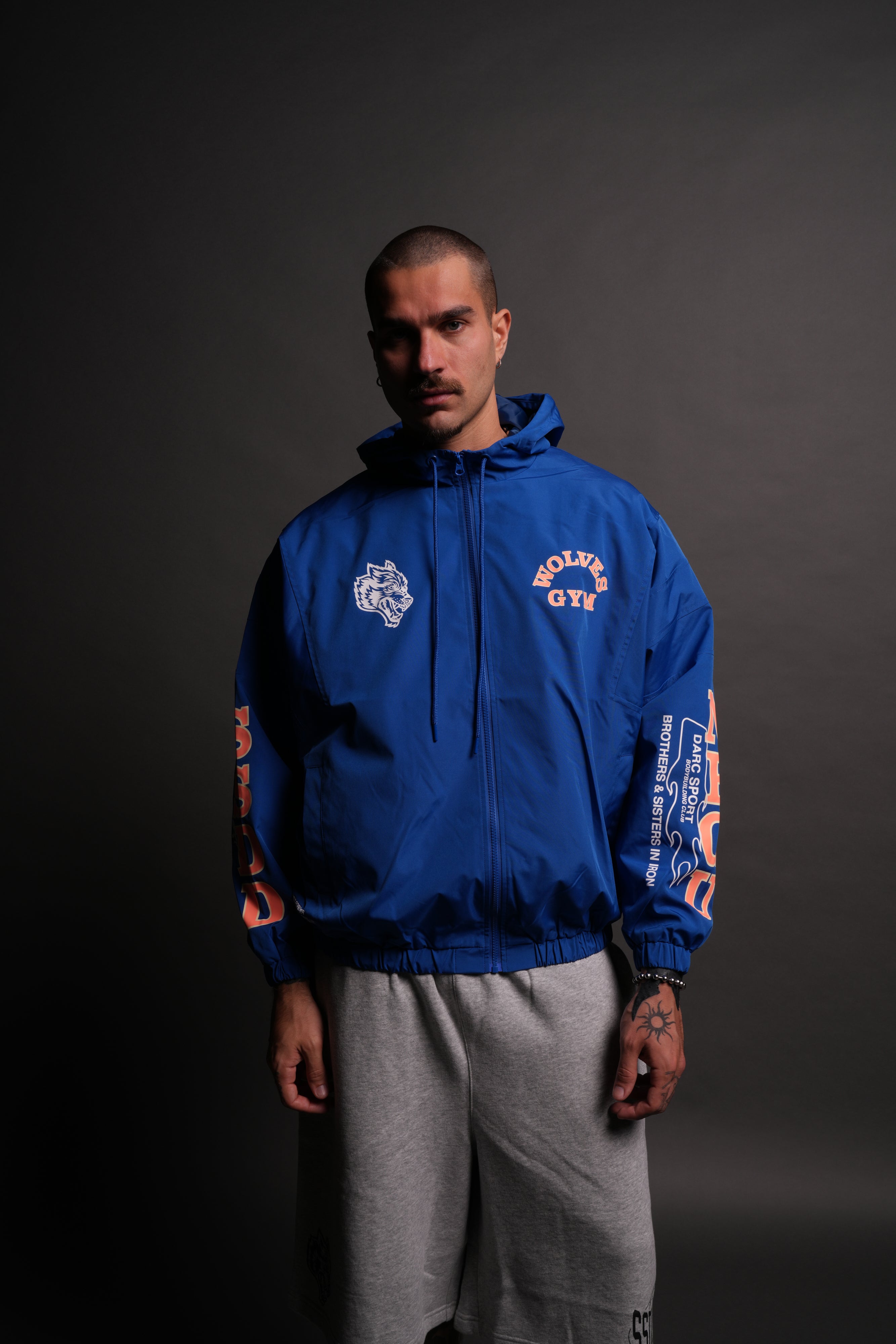Wolves Gym V2 Brolic Unisex Track Jacket in Cobalt Blue