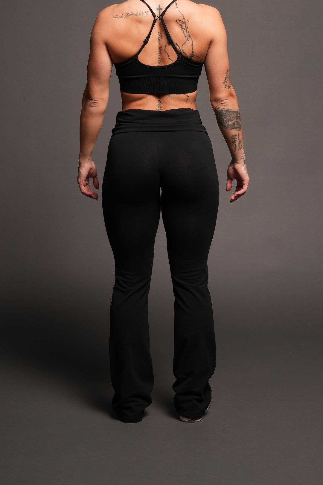 Dual Romy Foldover Pants In Black