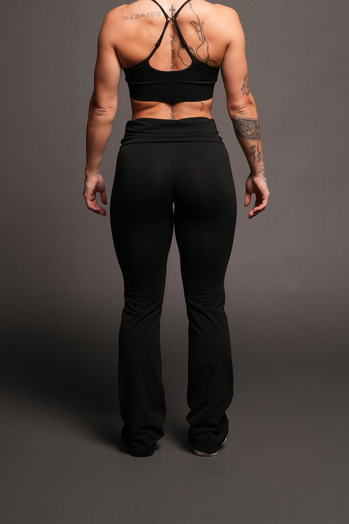 Dual Romy Foldover Pants In Black