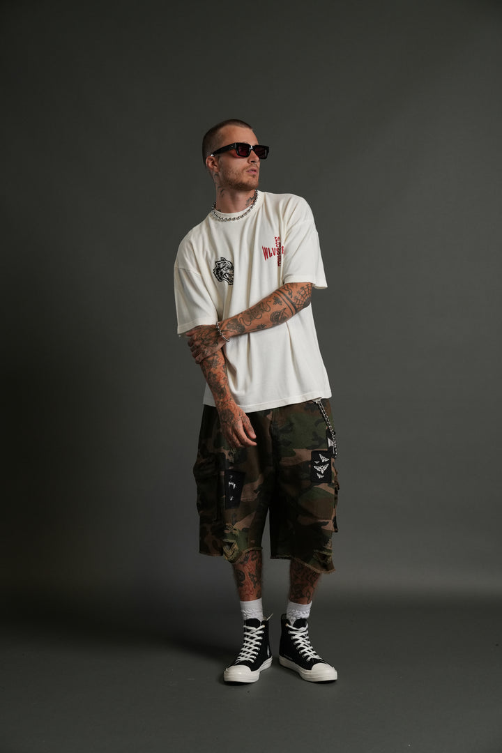 Born Darc "Premium" Oversized Tee in Cream