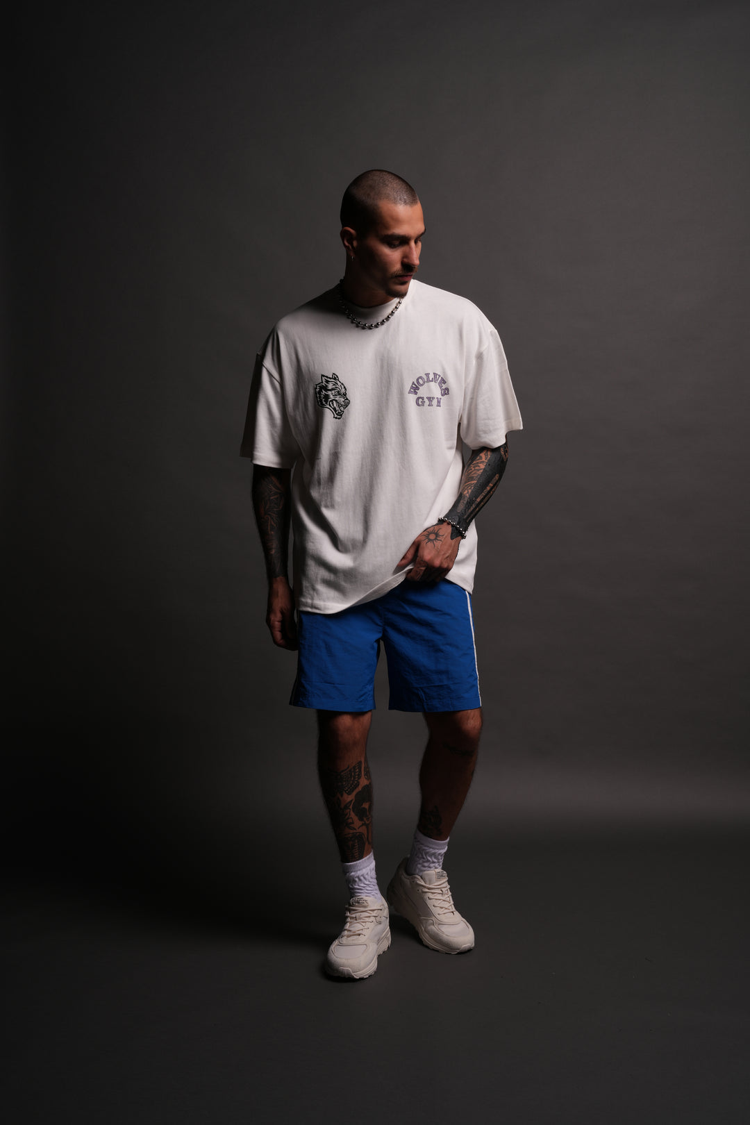 Wolves Gym V2 "Premium" Oversized Tee in Cream