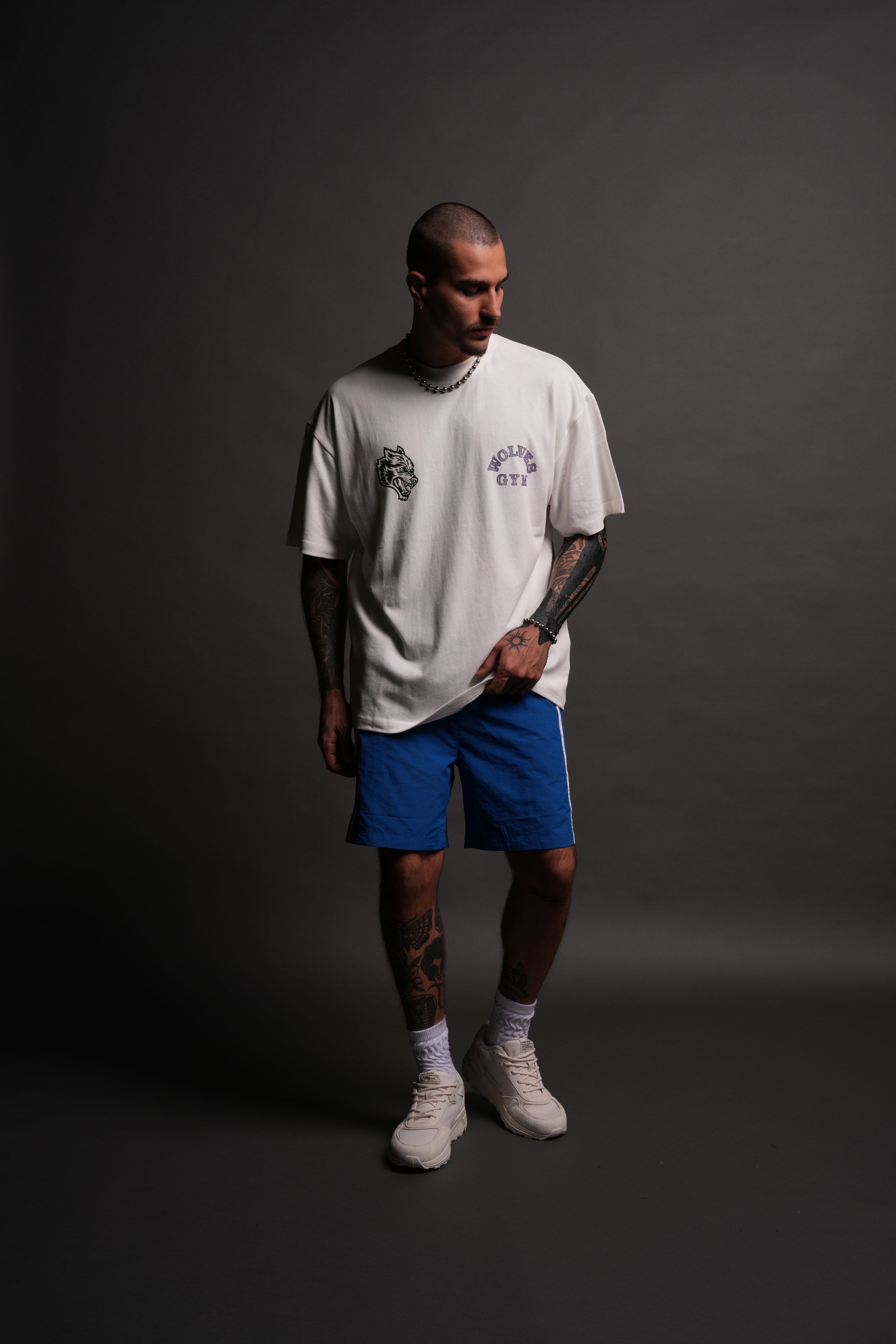 Wolves Gym V2 "Premium" Oversized Tee in Cream