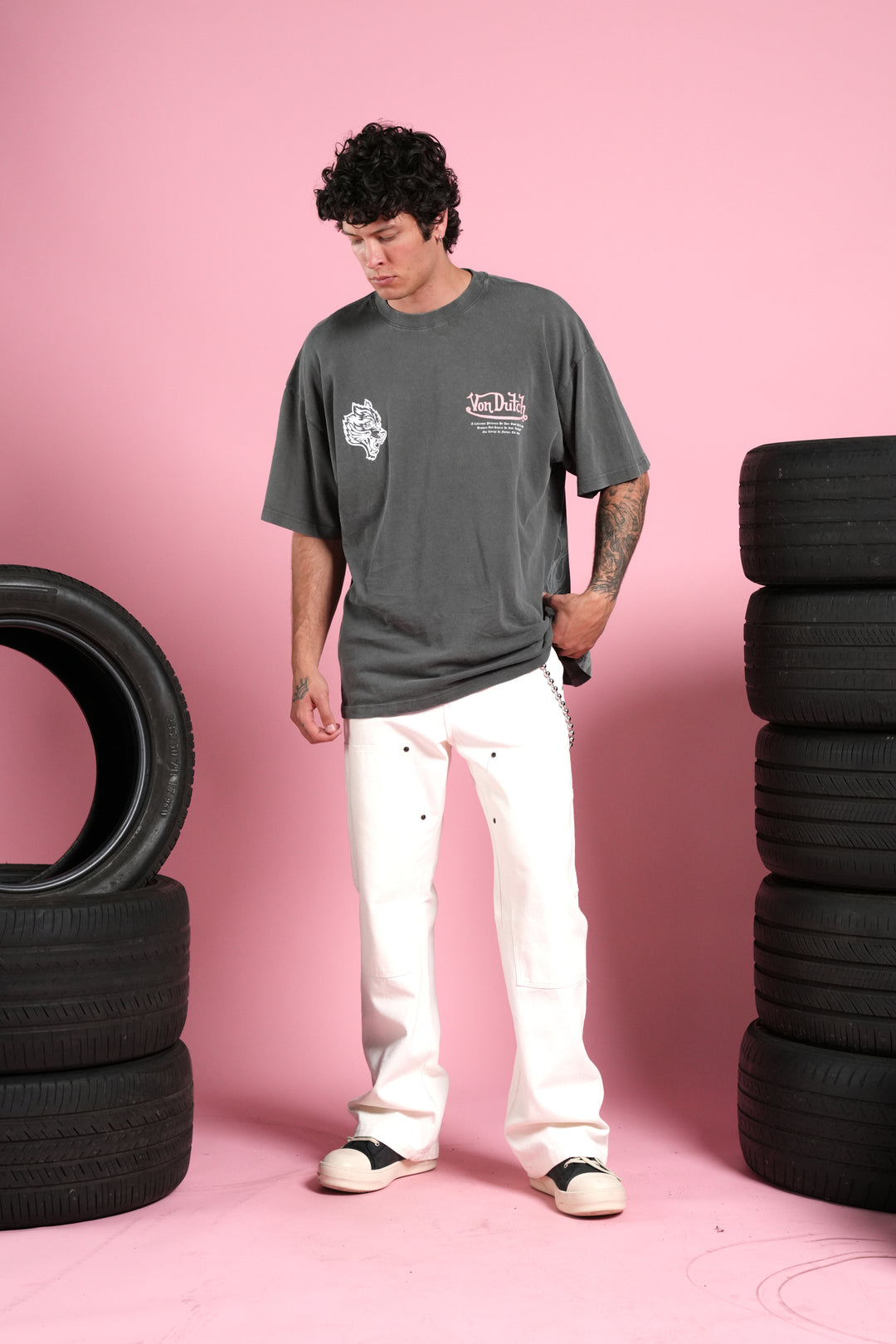 Eye Of The Beholder V2 Premium Oversized Tee in Wolf Gray