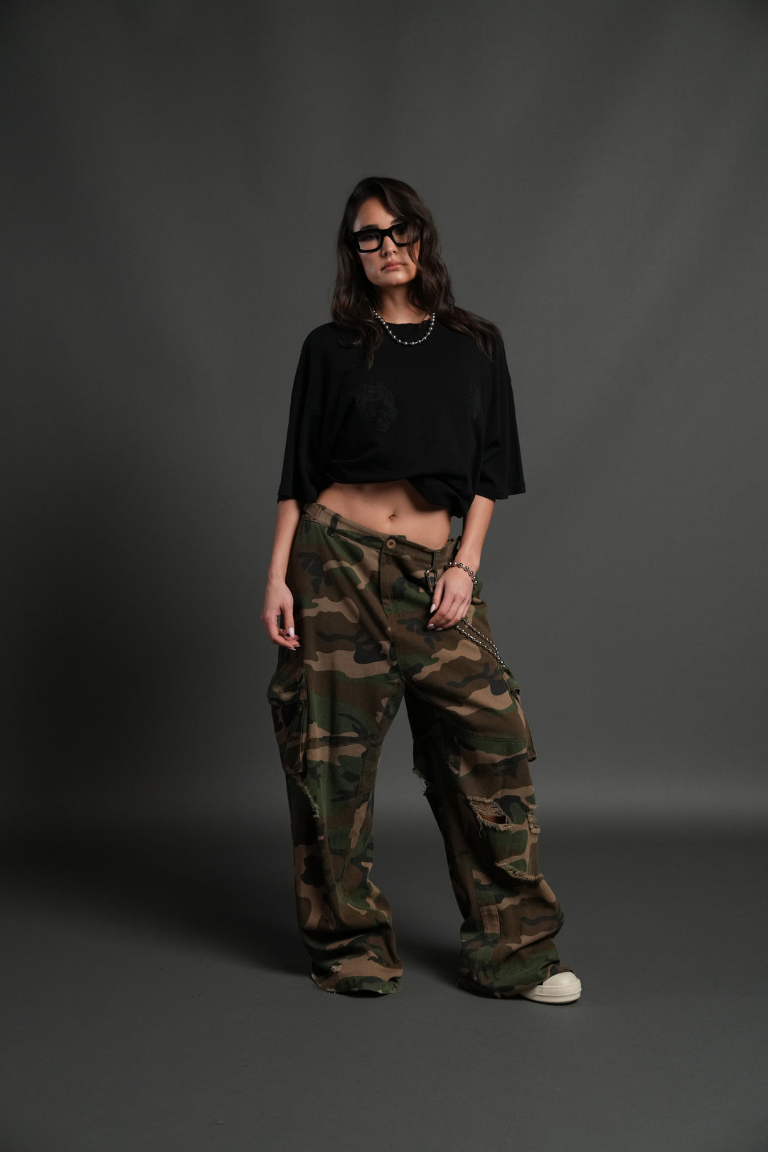 Webs and Shadows Premium Oversized Tee in Black