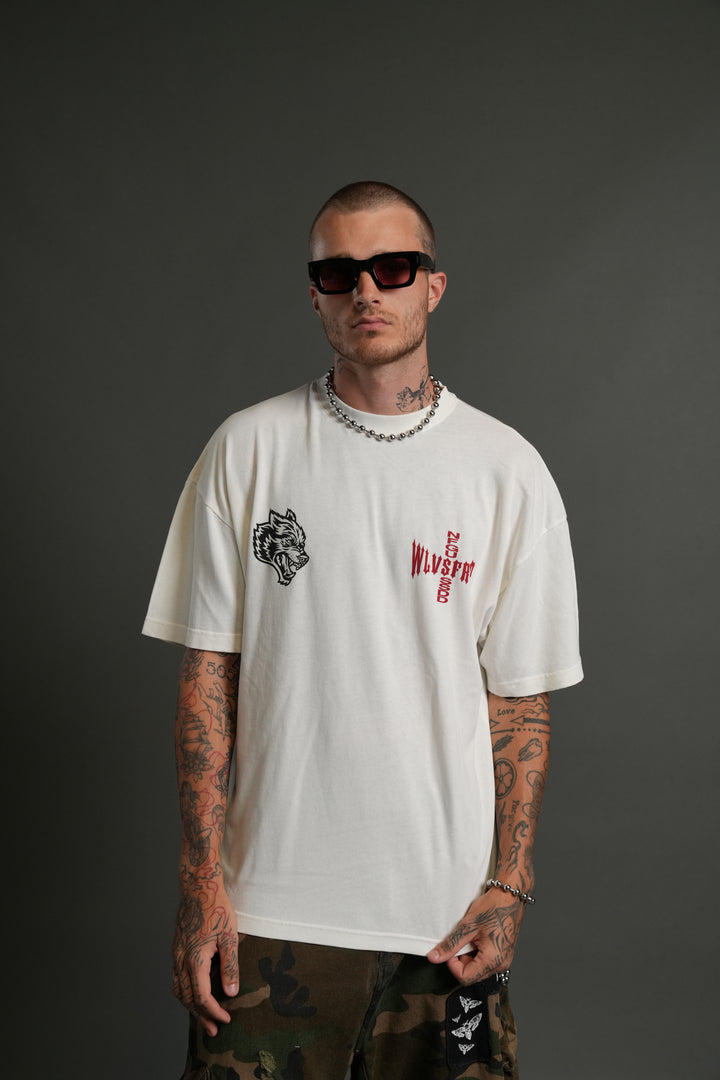 Born Darc "Premium" Oversized Tee in Cream