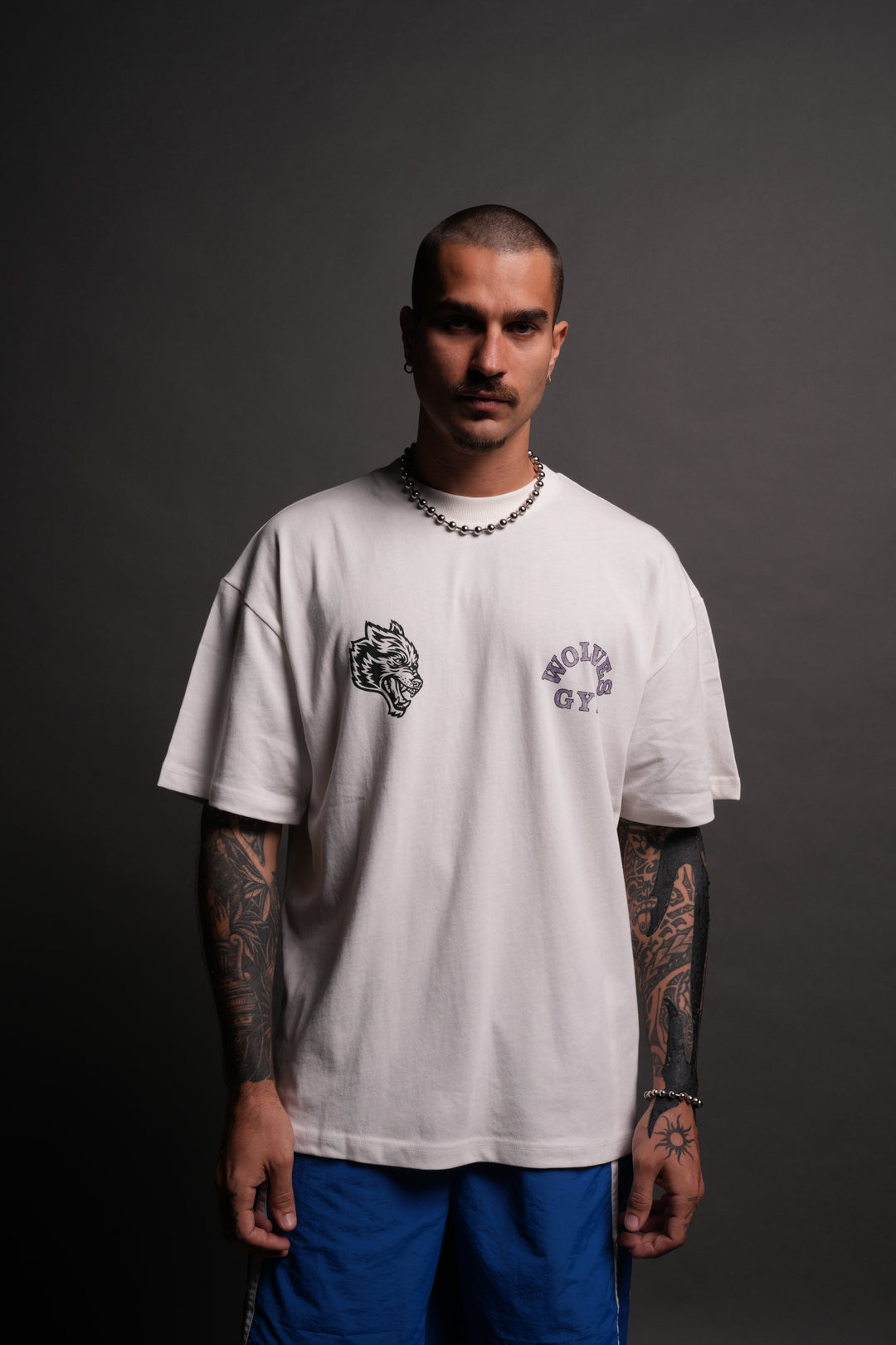 Wolves Gym V2 "Premium" Oversized Tee in Cream