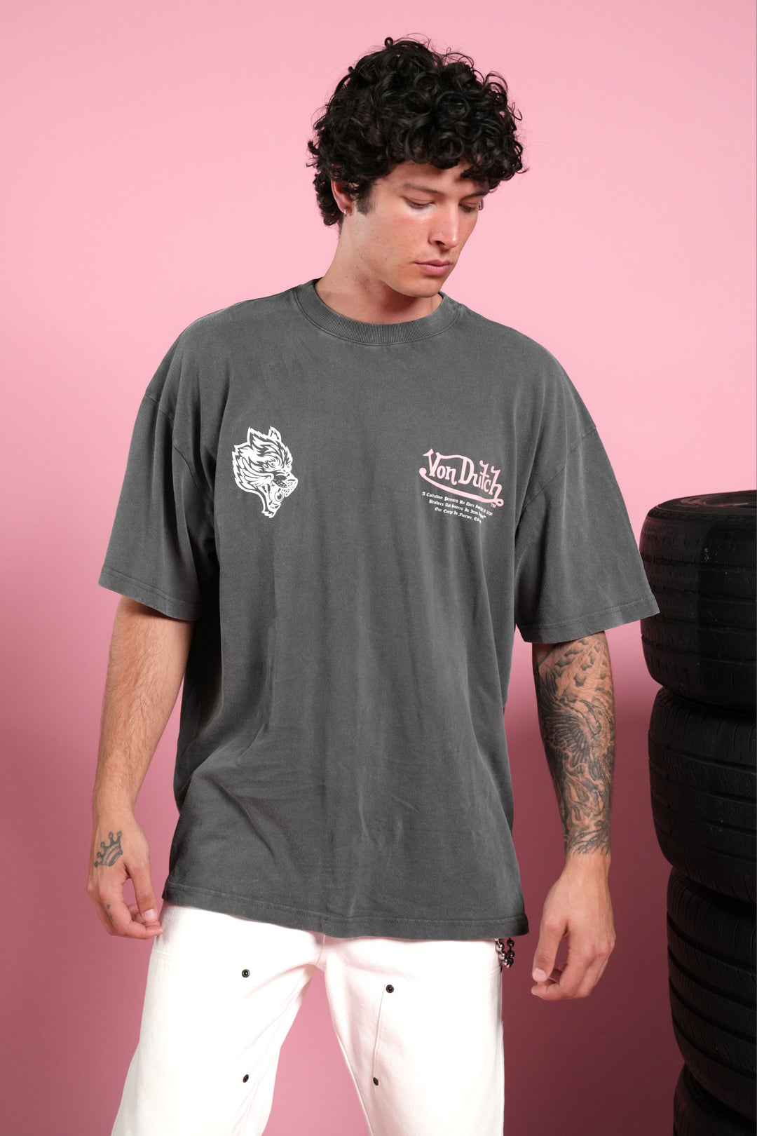 Eye Of The Beholder V2 Premium Oversized Tee in Wolf Gray