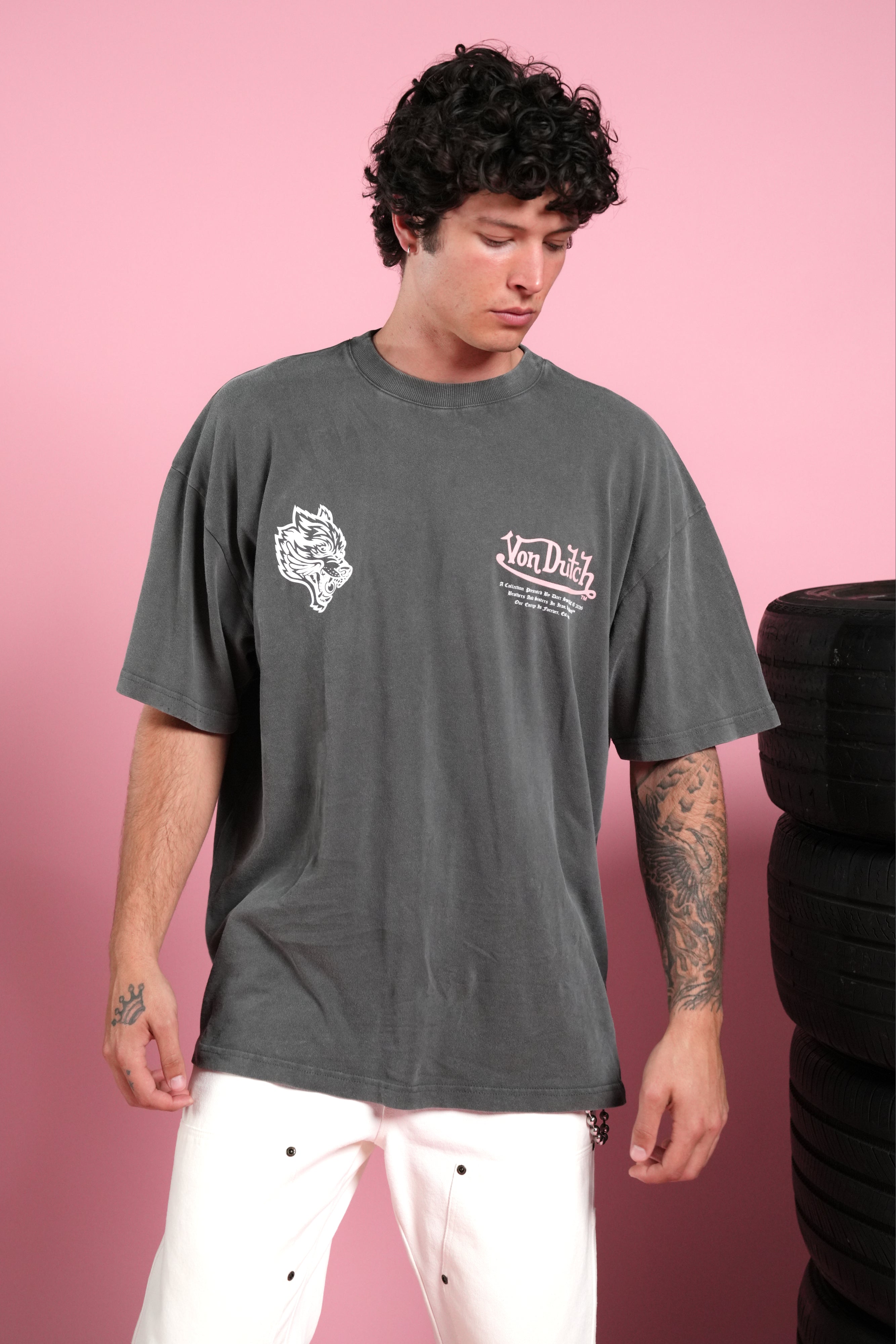 Eye Of The Beholder V2 Premium Oversized Tee in Wolf Gray