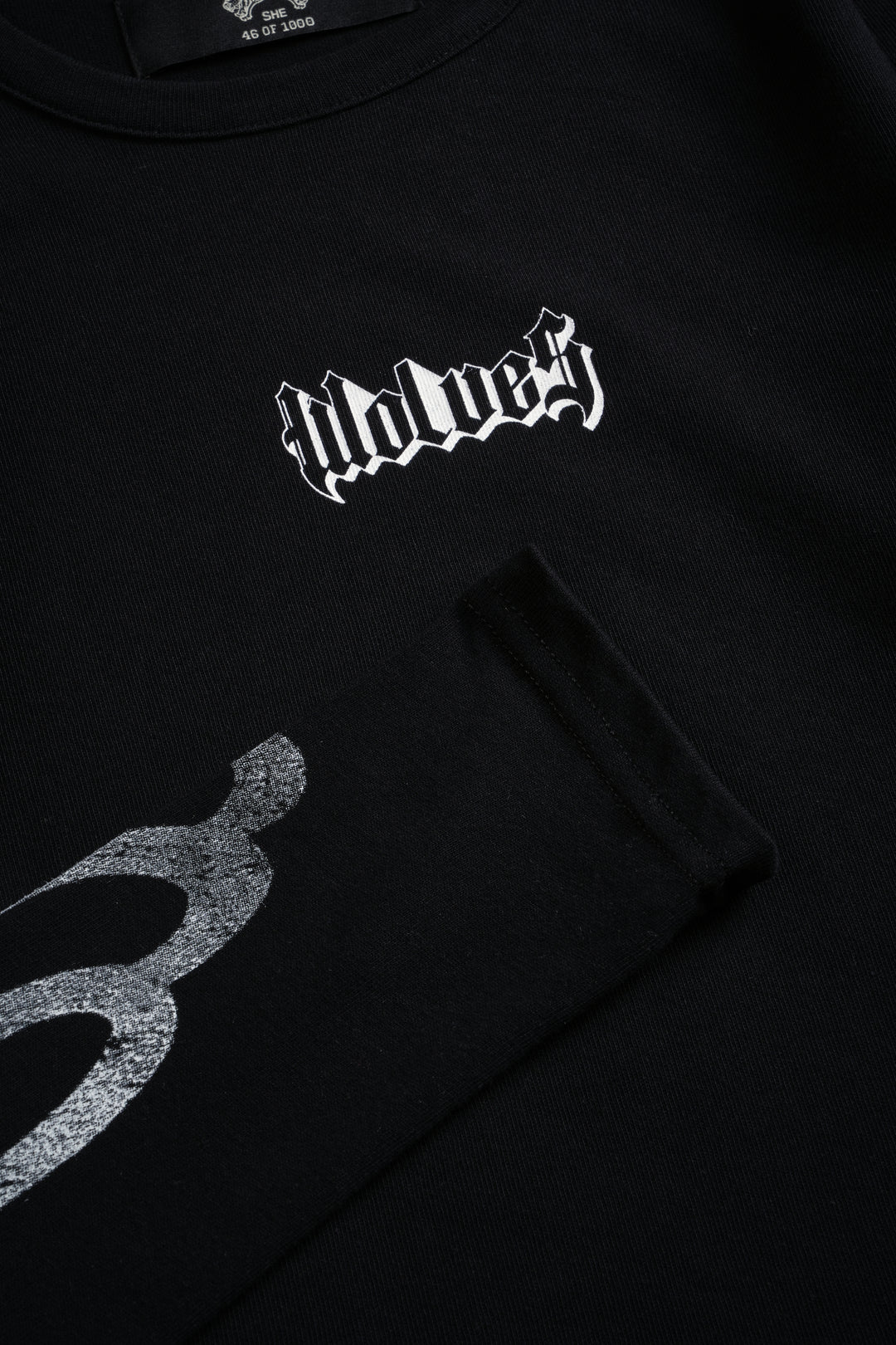 Wolves Flame L/S "Baby" Tee in Black