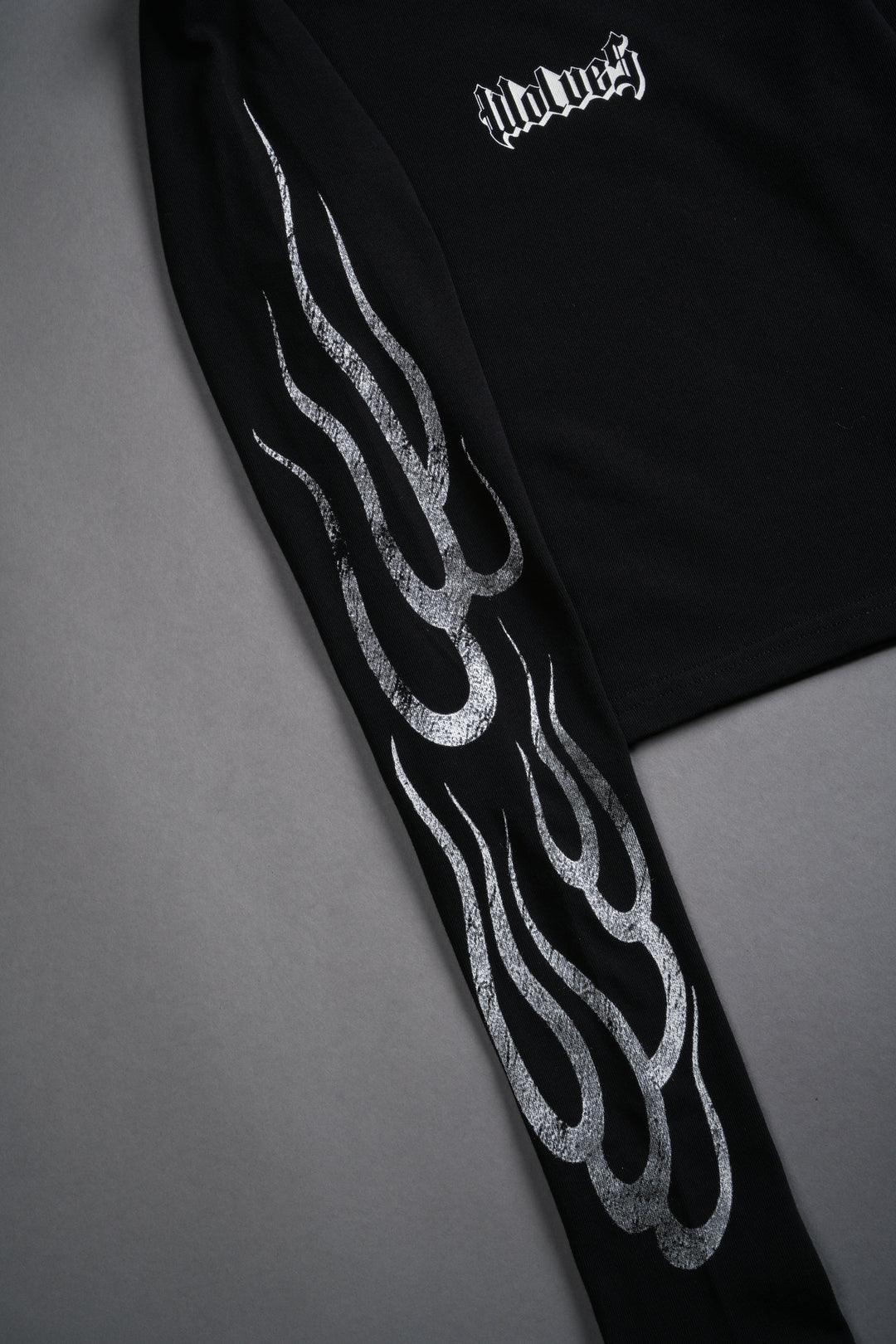 Wolves Flame L/S "Baby" Tee in Black