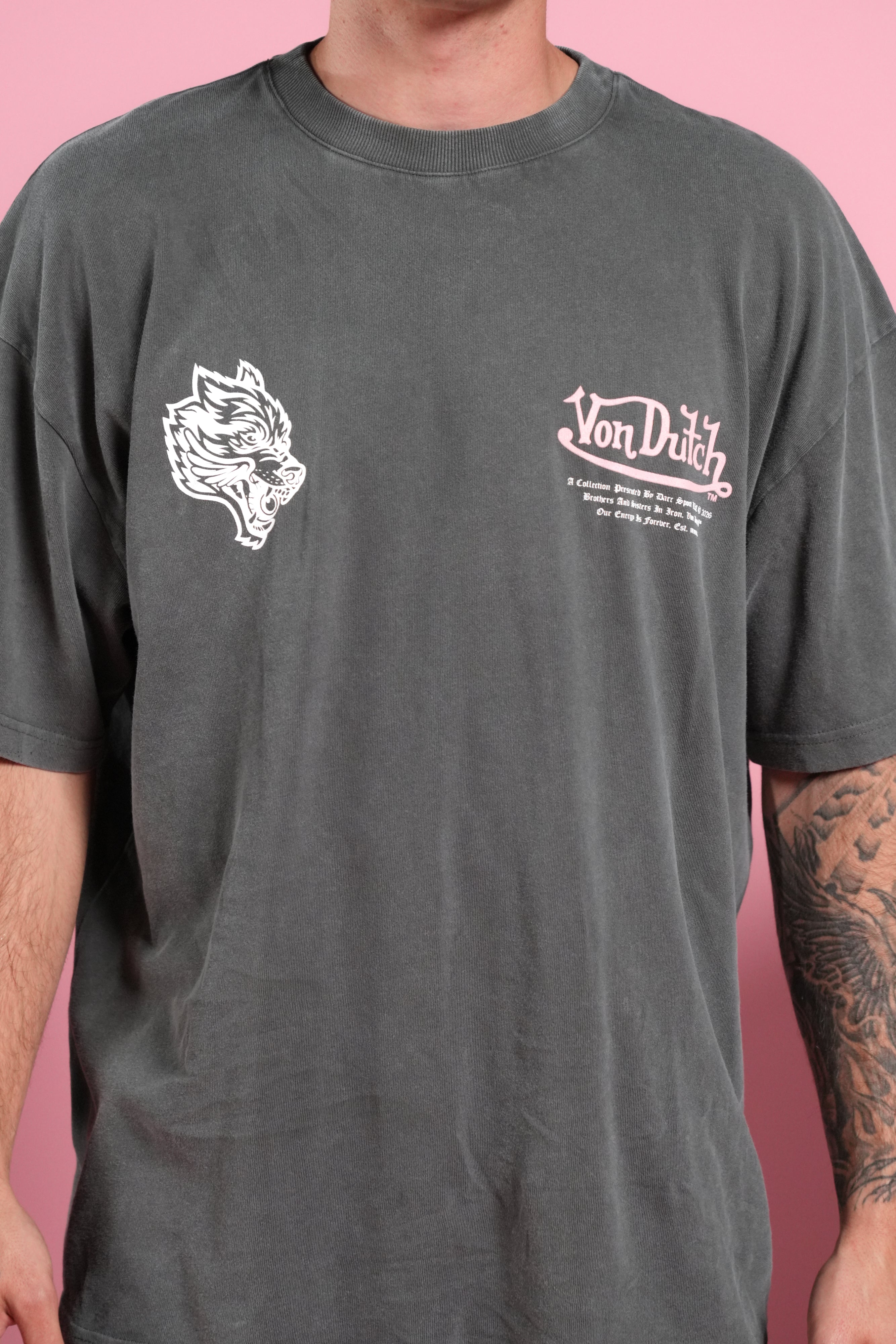 Eye Of The Beholder V2 Premium Oversized Tee in Wolf Gray