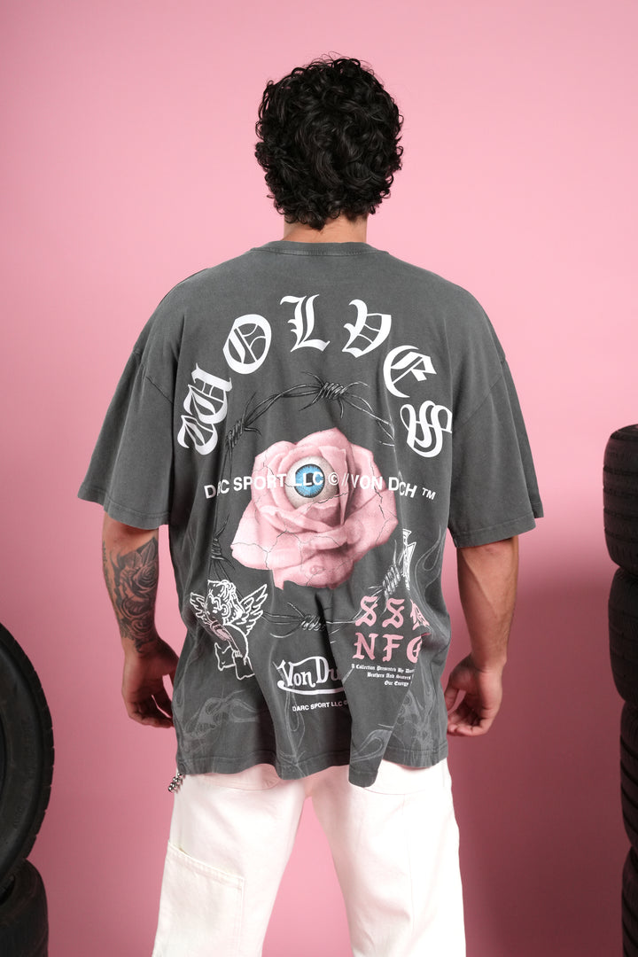 Eye Of The Beholder V2 Premium Oversized Tee in Wolf Gray