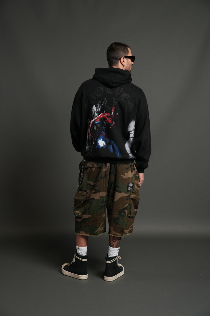 Webs and Shadows "Pierce" Hoodie in Black