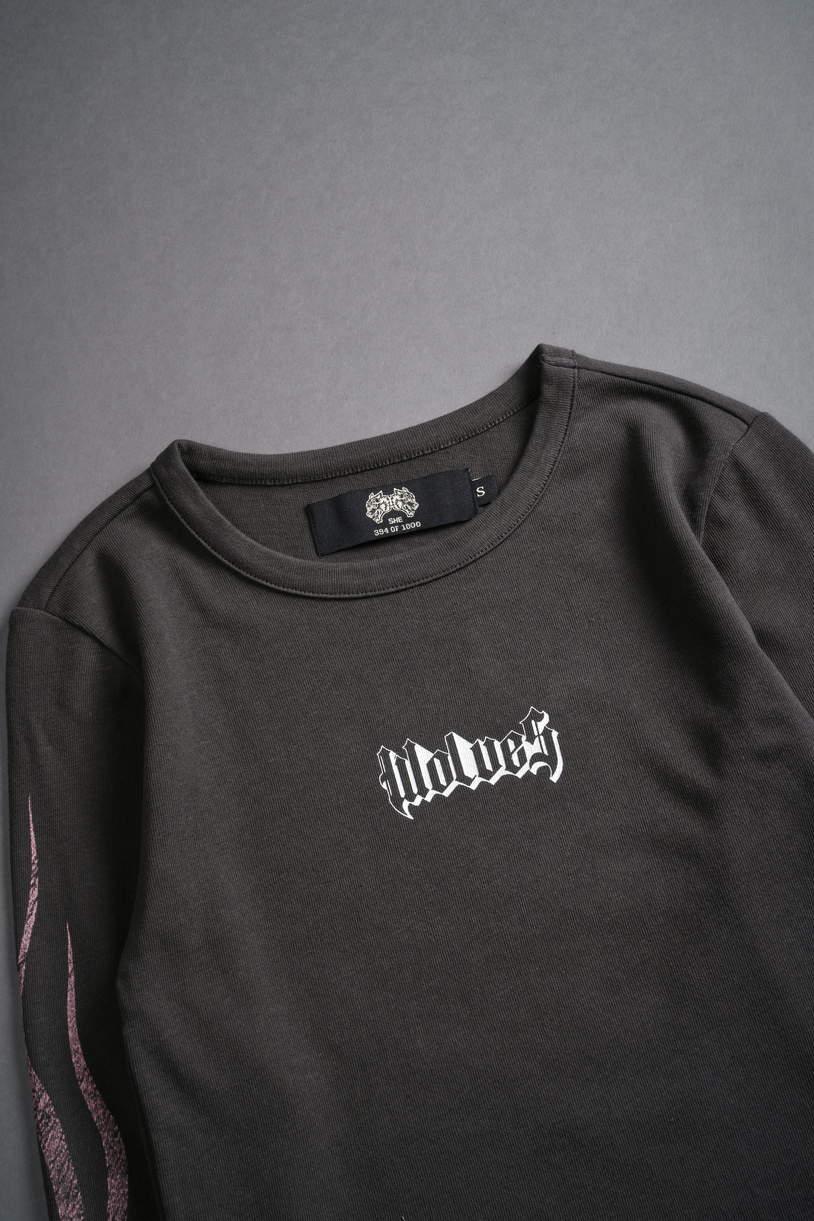 Wolves Flame L/S "Baby" Tee in Wolf Gray