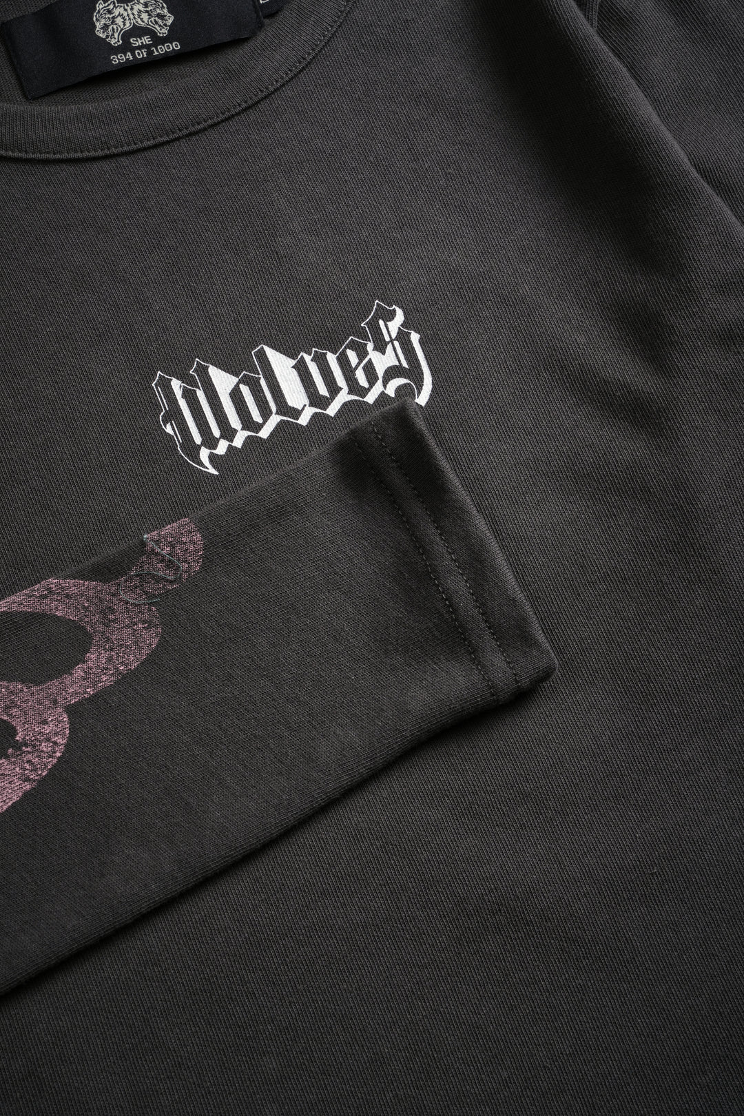 Wolves Flame L/S "Baby" Tee in Wolf Gray